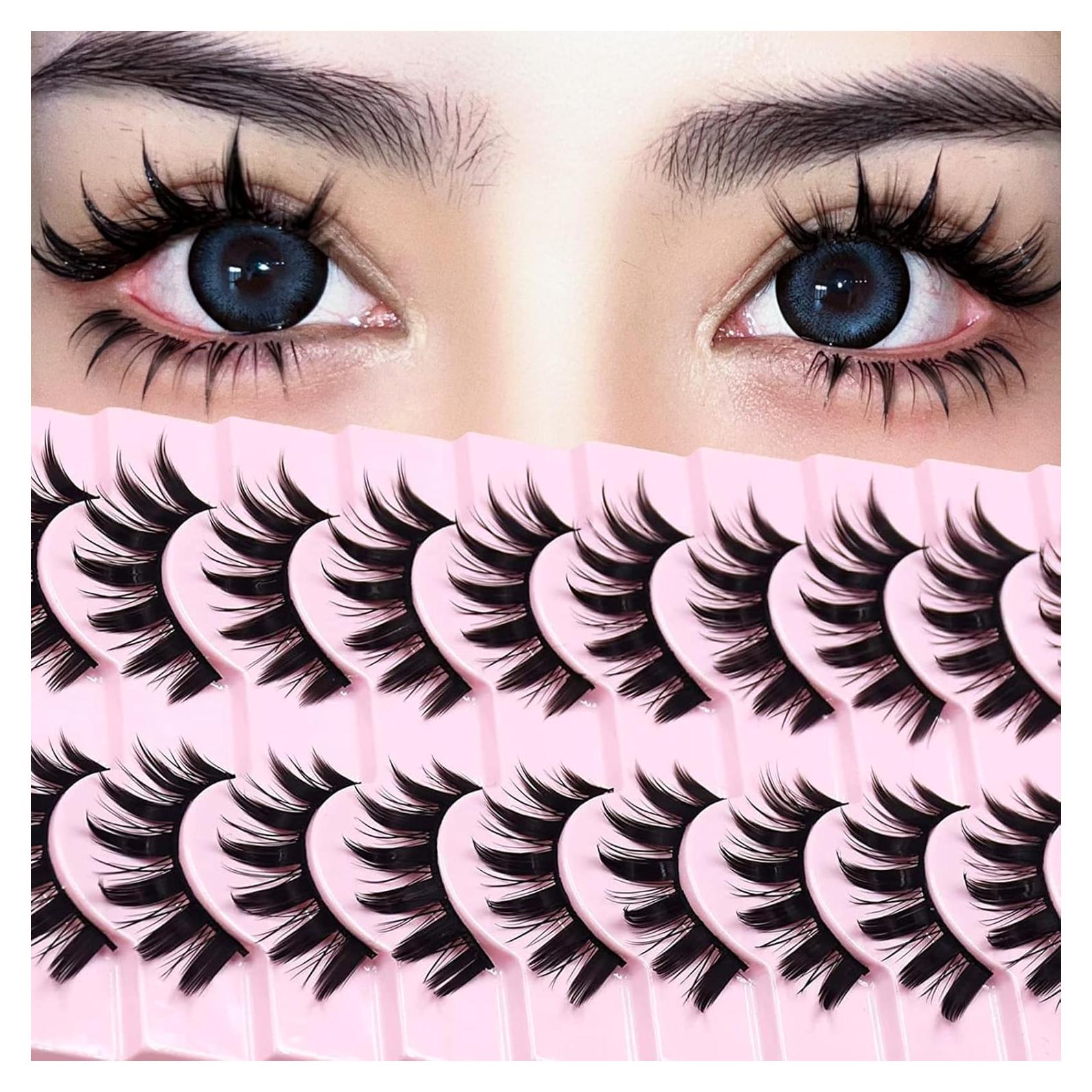 10 Pares de Pestañas Anime Cosplay 16mm AUGENLI A3