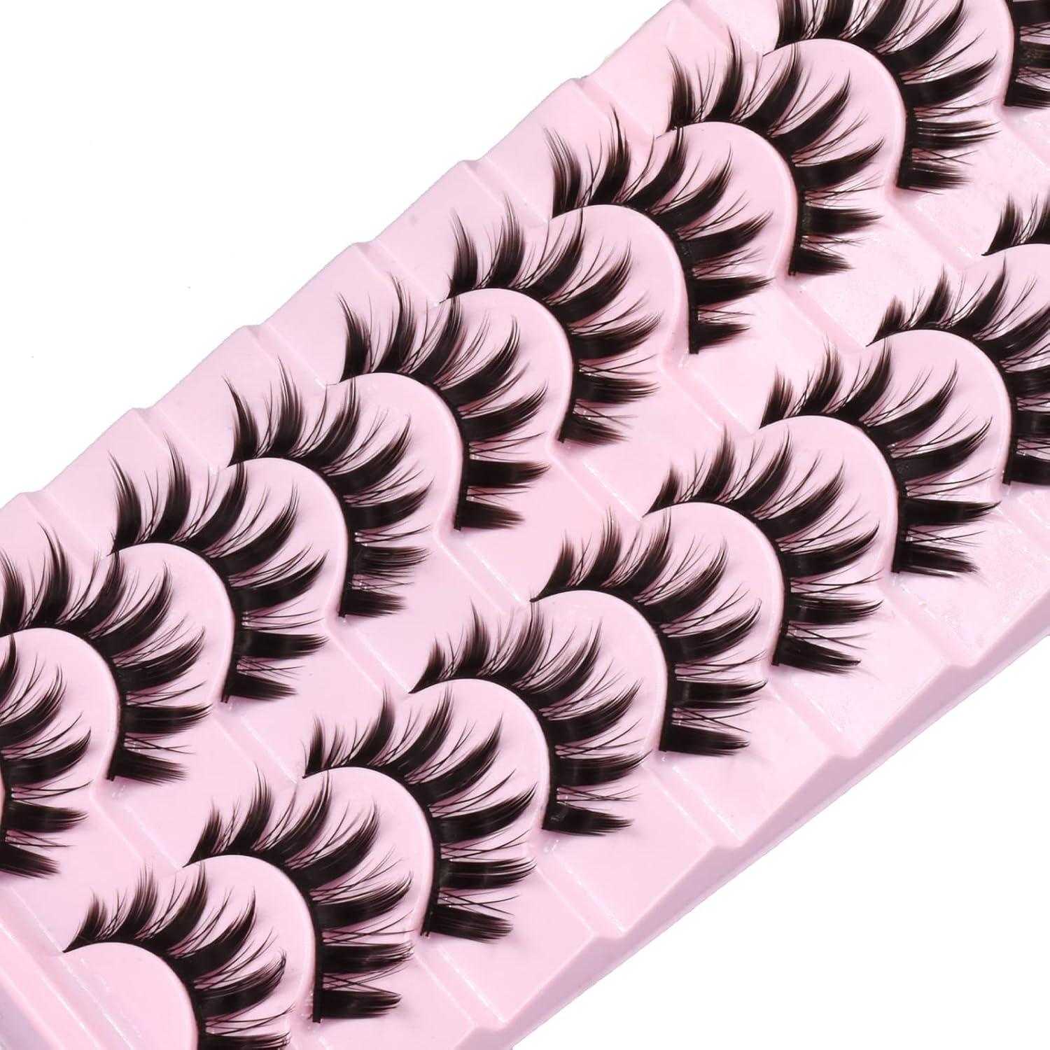 10 Pares de Pestañas Anime Cosplay 16mm AUGENLI A3