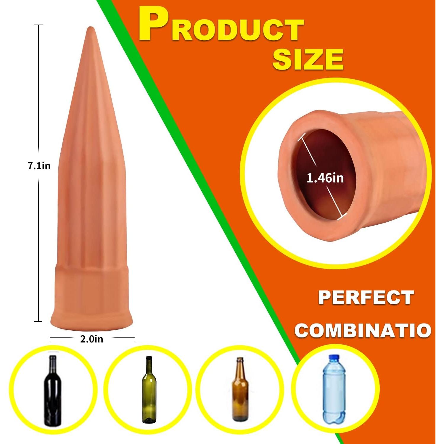Estacas de Riego Automático TKSCUSR - 15 Dispositivos de Terracota