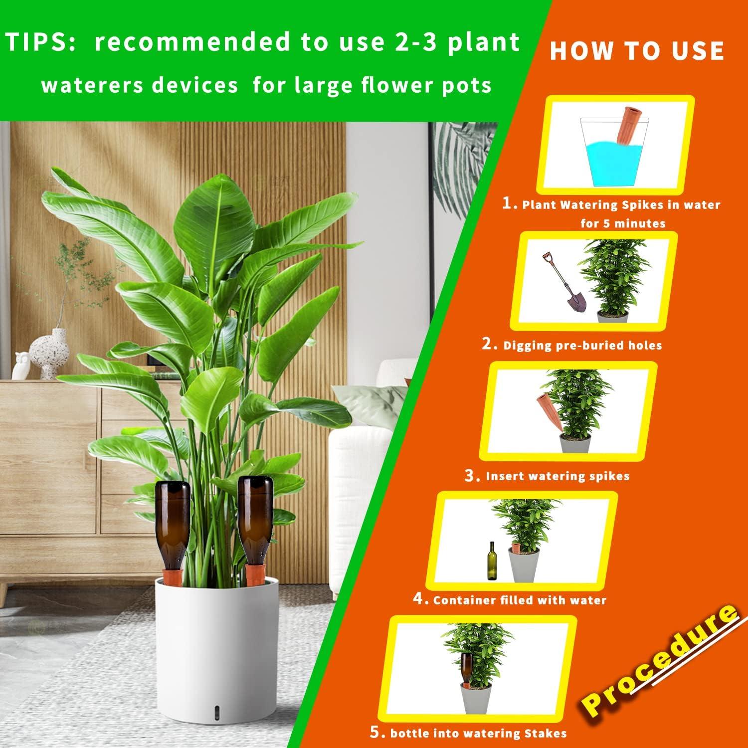 Estacas de Riego Automático TKSCUSR - 15 Dispositivos de Terracota