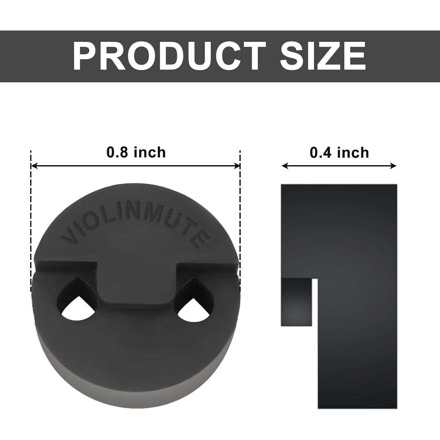 Juego de Silenciadores de Violín Goma 10 Redondos + 2 Garra