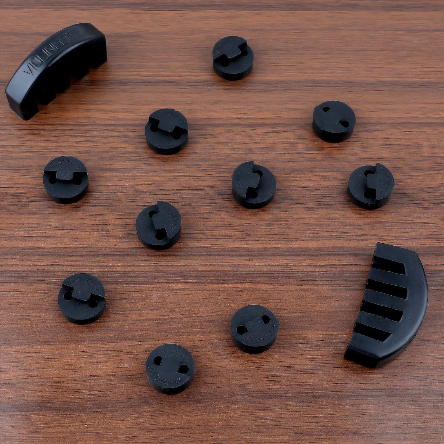 Juego de Silenciadores de Violín Goma 10 Redondos + 2 Garra