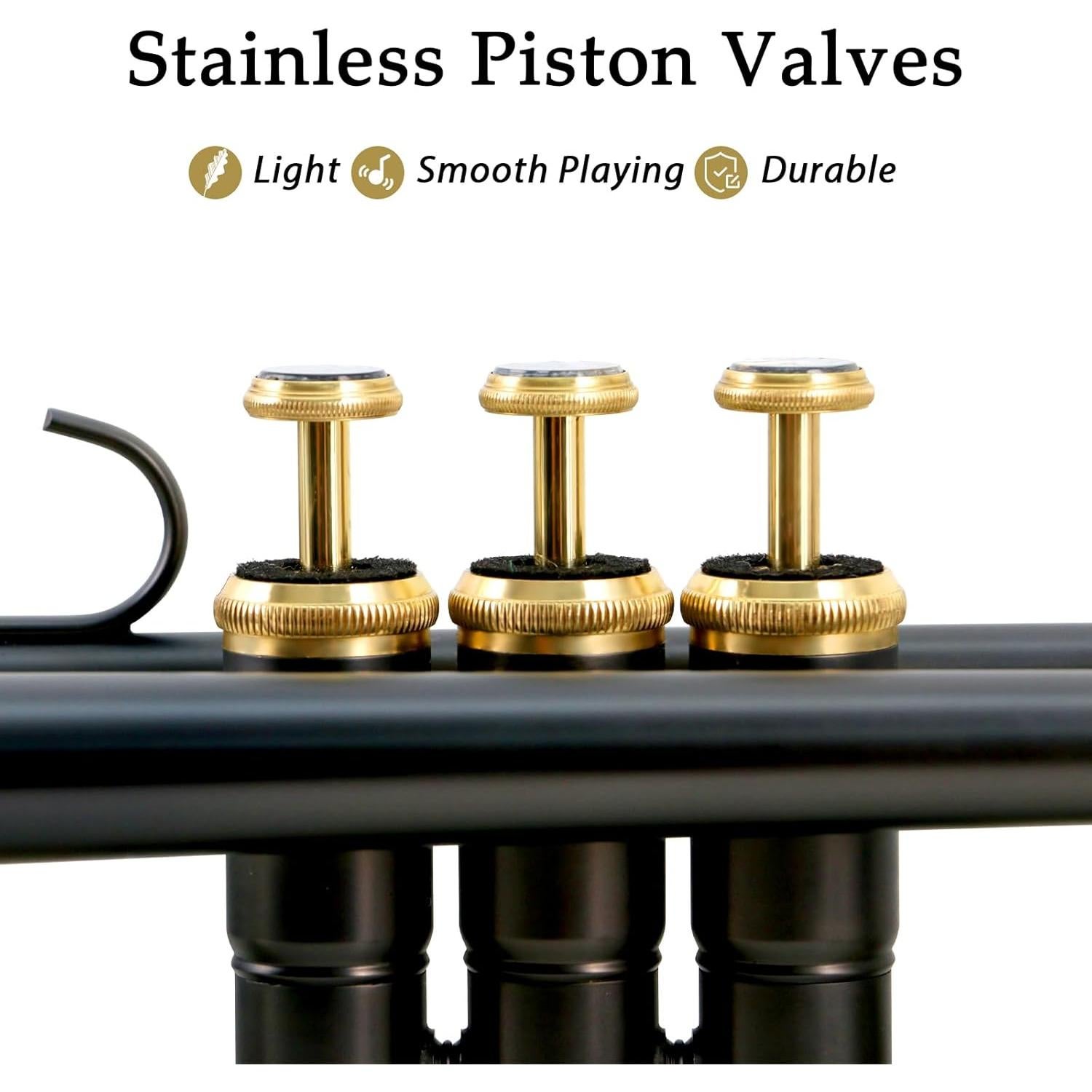 Trompeta Bb ROWELL BK-001 Profesional con Estuche y Accesorios