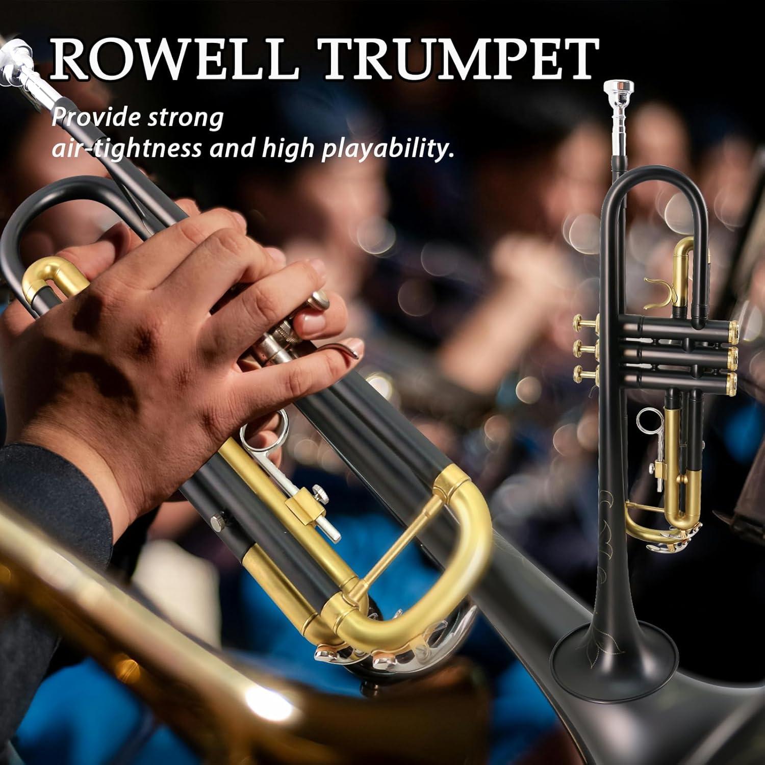 Trompeta Bb ROWELL BK-001 Profesional con Estuche y Accesorios