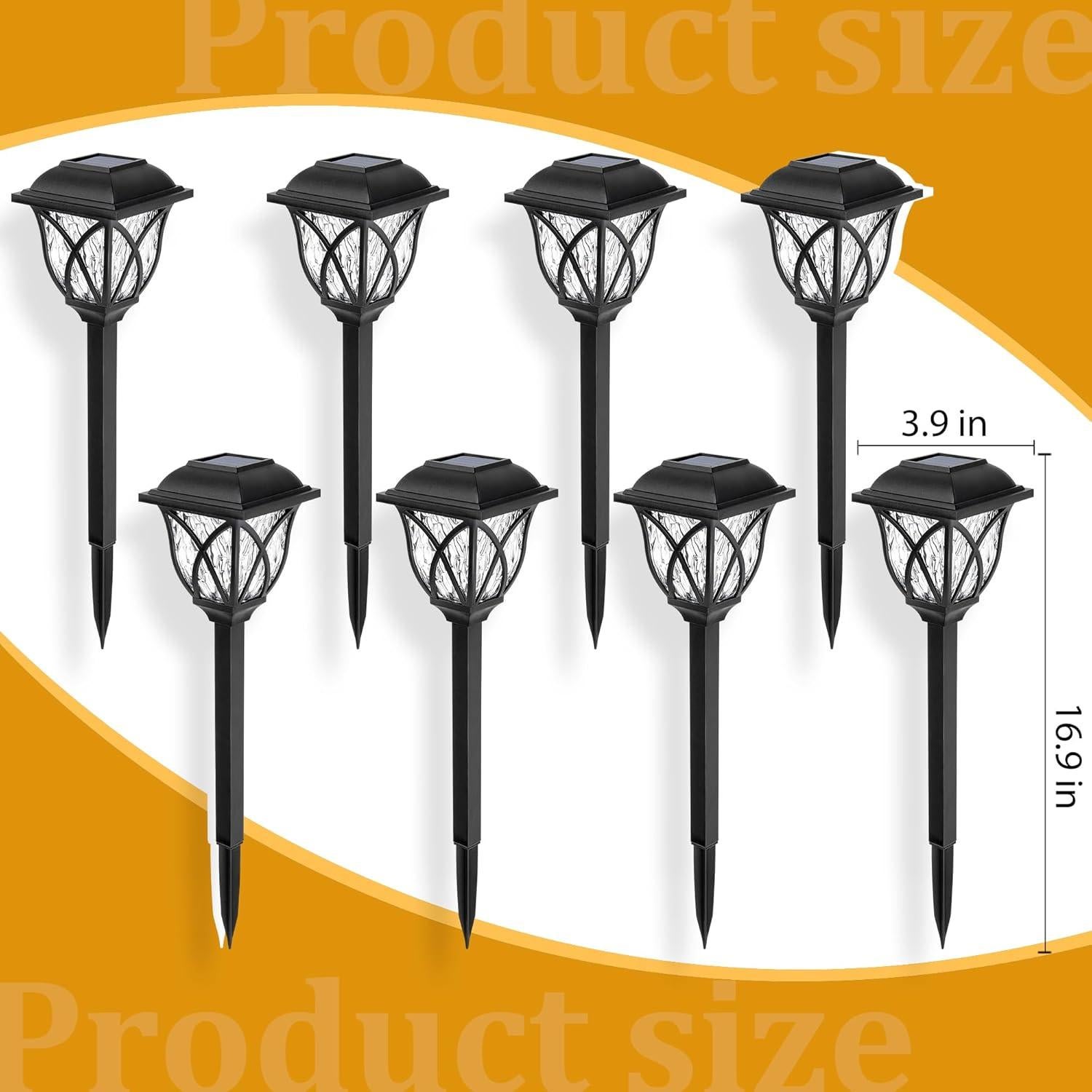 Luces Solares GIGALUMI para Jardín 6 Piezas LED Blanco Cálido