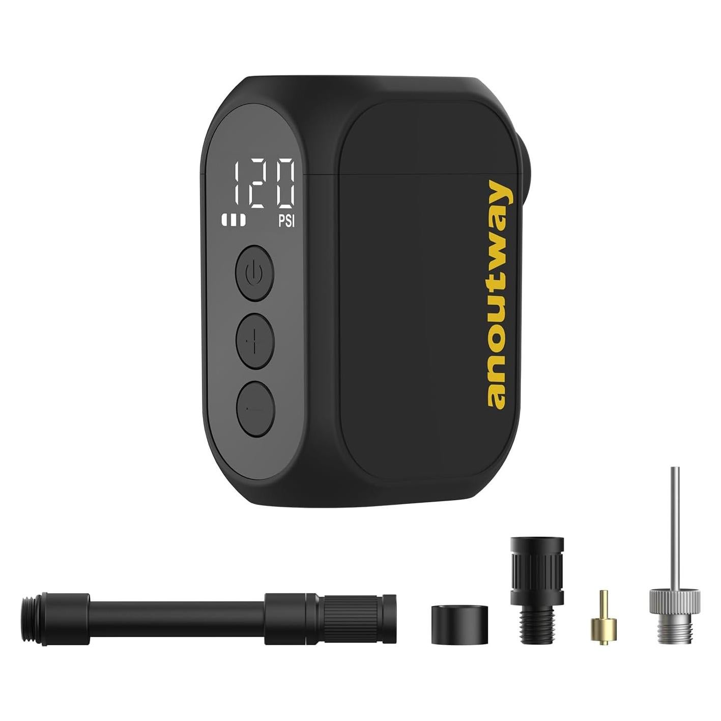 Mini bomba de bicicleta Anoutway 120 PSI portátil con manómetro