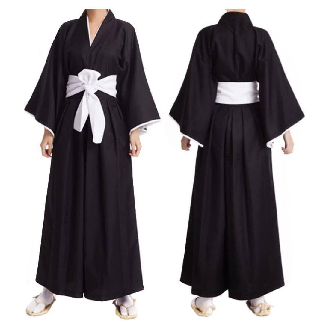 Kimono Negro MEADOO para Adultos Anime X-Large Disfraz
