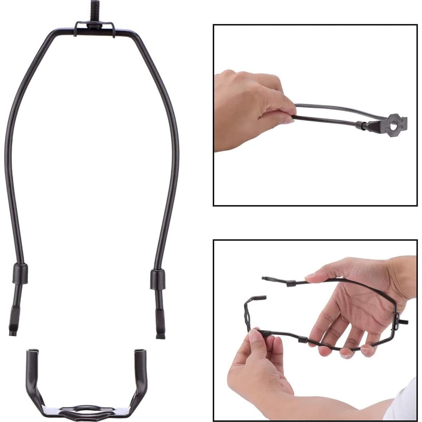 Soporte de Arpa de Lámpara DGBRSM 25 cm Negro con Remate