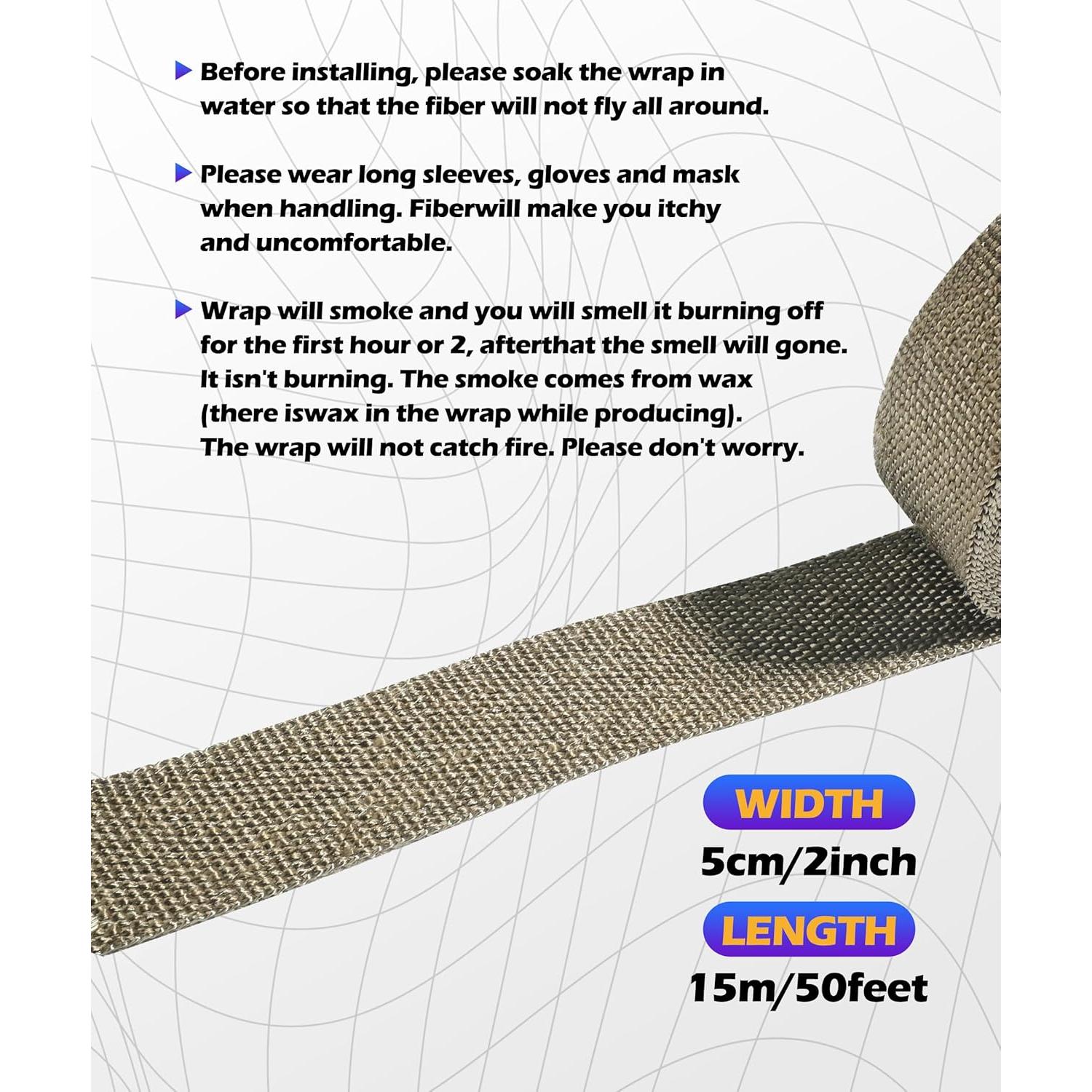 Envoltura Térmica de Escape SCUARI 2" x 15.24m Gris Verde