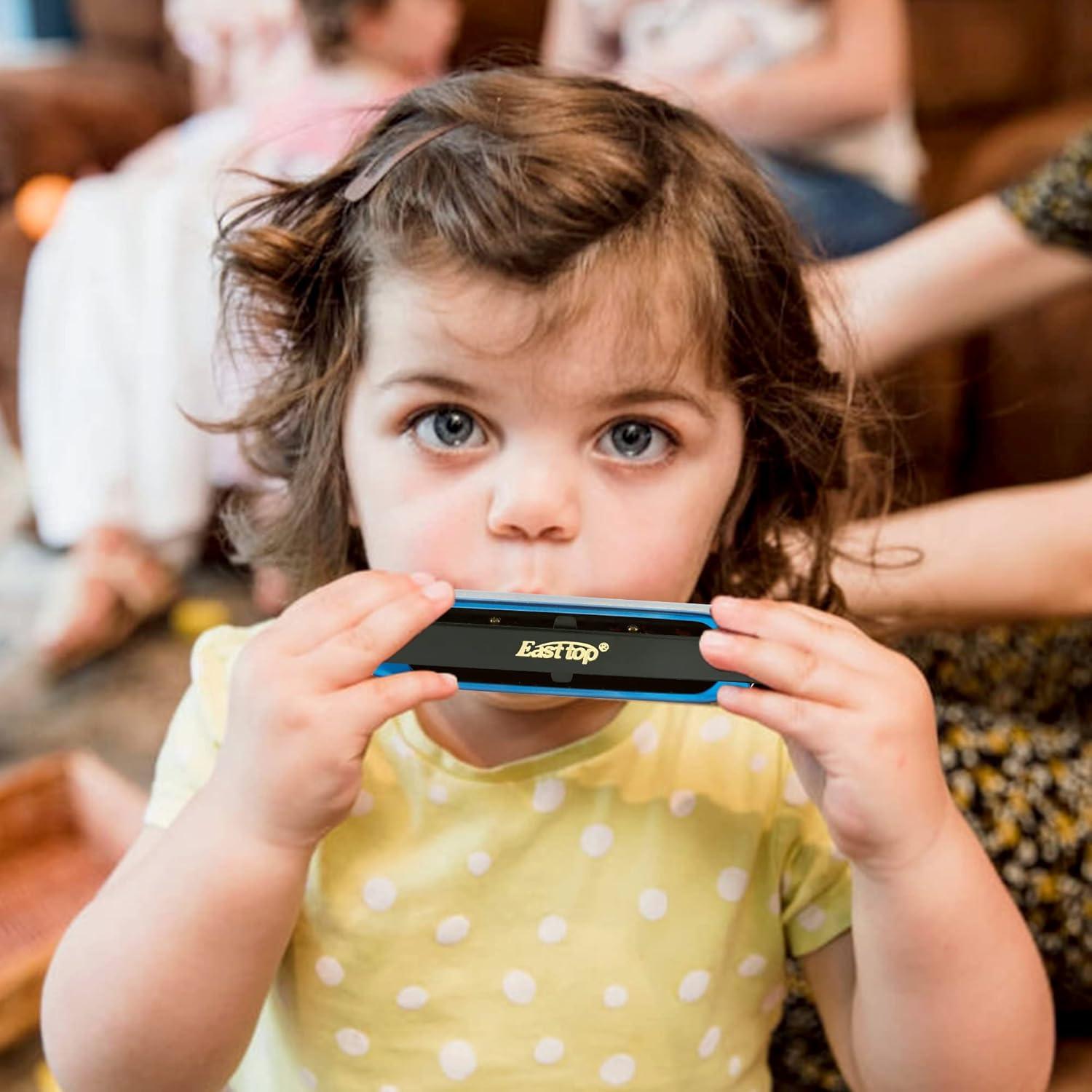 Armónica Diatónica East Top Clave de C 10 Agujeros Azul