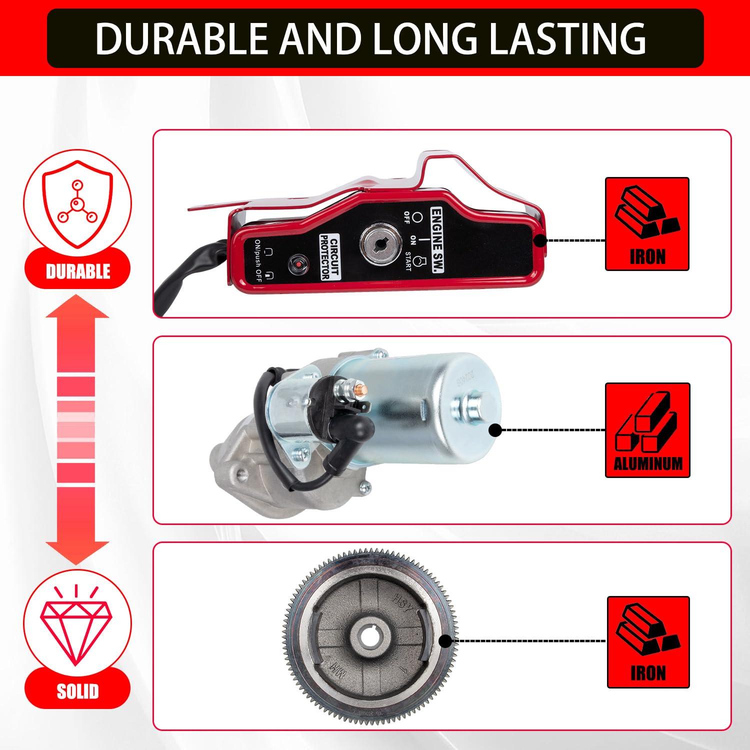 Kit de Arranque Eléctrico RANSOTO para Honda GX340 GX390