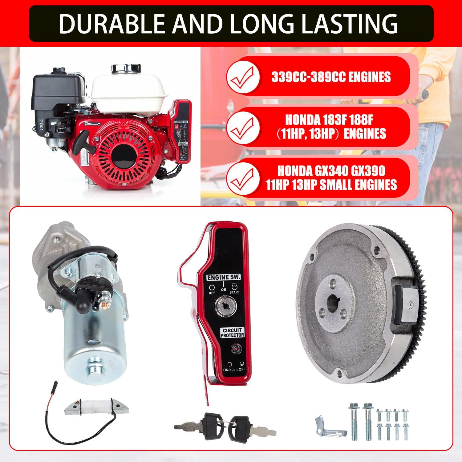 Kit de Arranque Eléctrico RANSOTO para Honda GX340 GX390