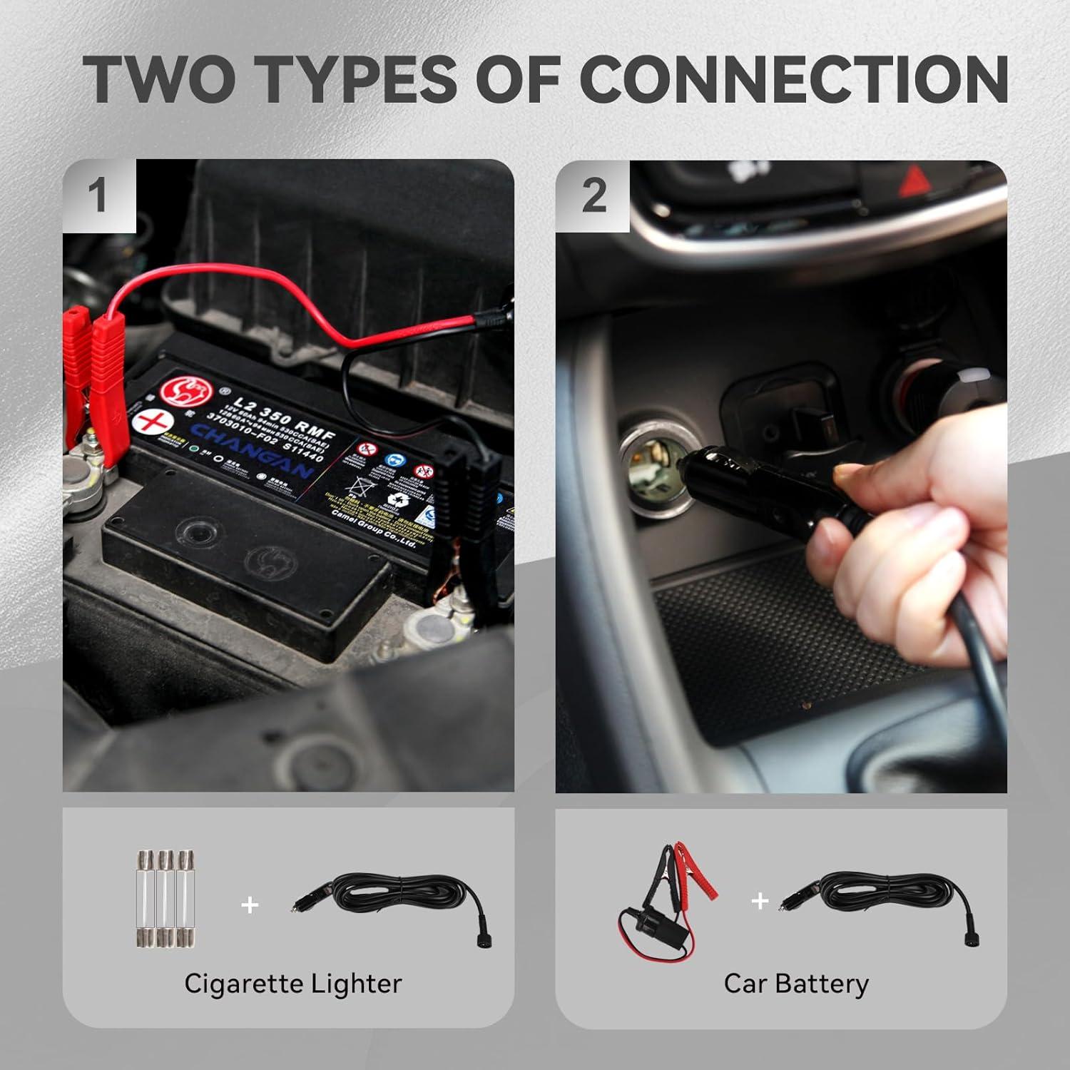 Gato Eléctrico ROGTZ 2 Toneladas 12V con Luz LED y Kit