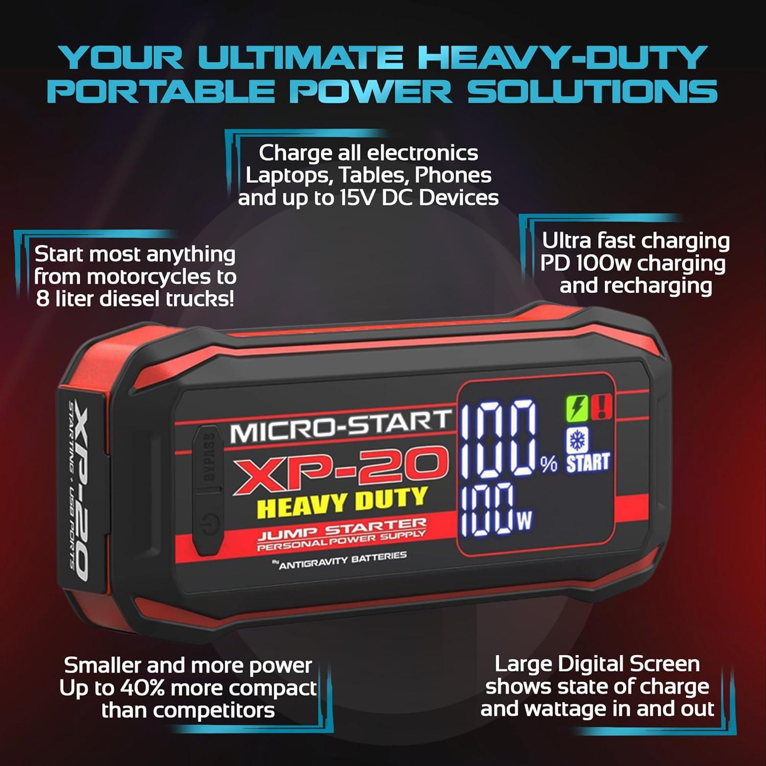 Antigravity Micro-Start XP-20-HD Heavy Duty Lithium Jump-Starter Portable Power Supply