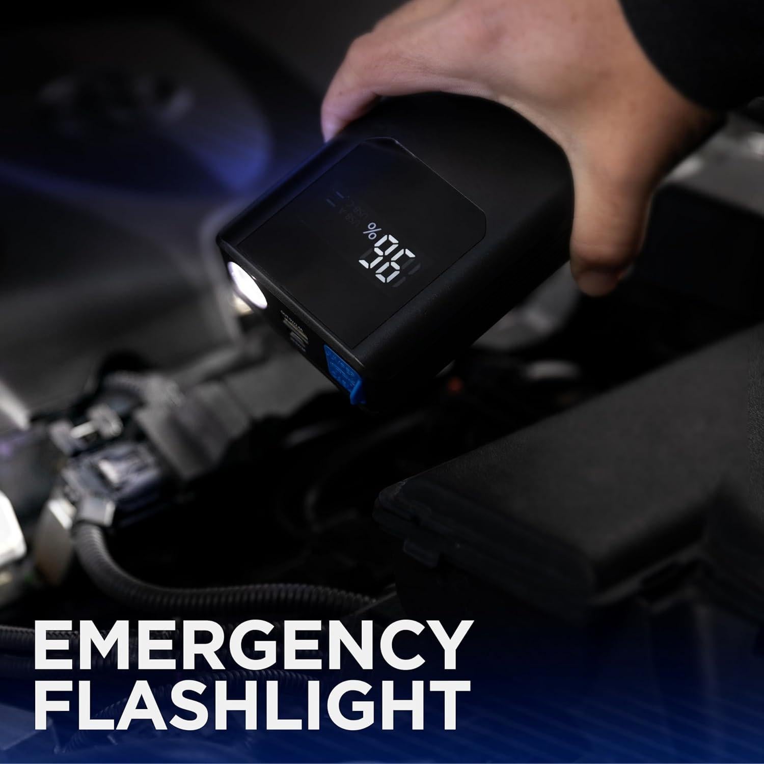 Arrancador de Batería Portátil Strauto 1200A 12V con Linterna