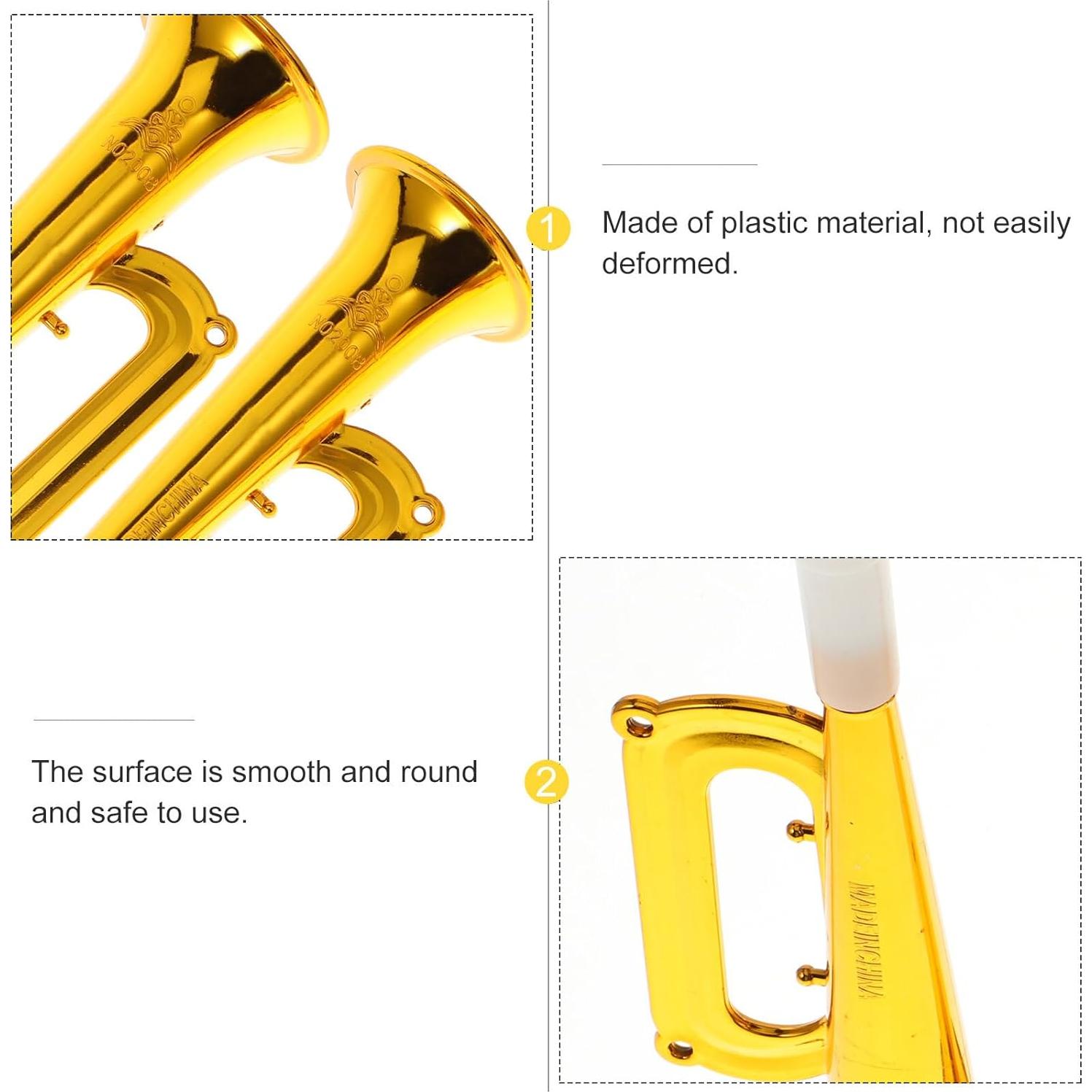 Trompeta Infantil Toyvian Juguete Musical 17.78 cm Dorada