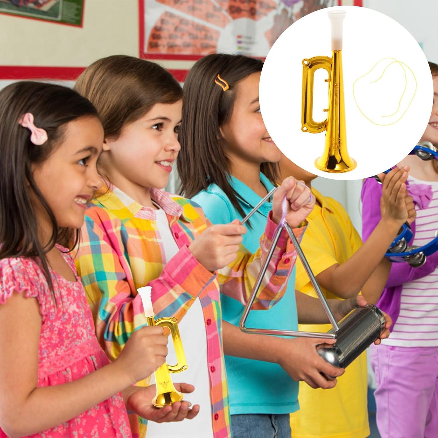 Trompeta Infantil Toyvian Juguete Musical 17.78 cm Dorada