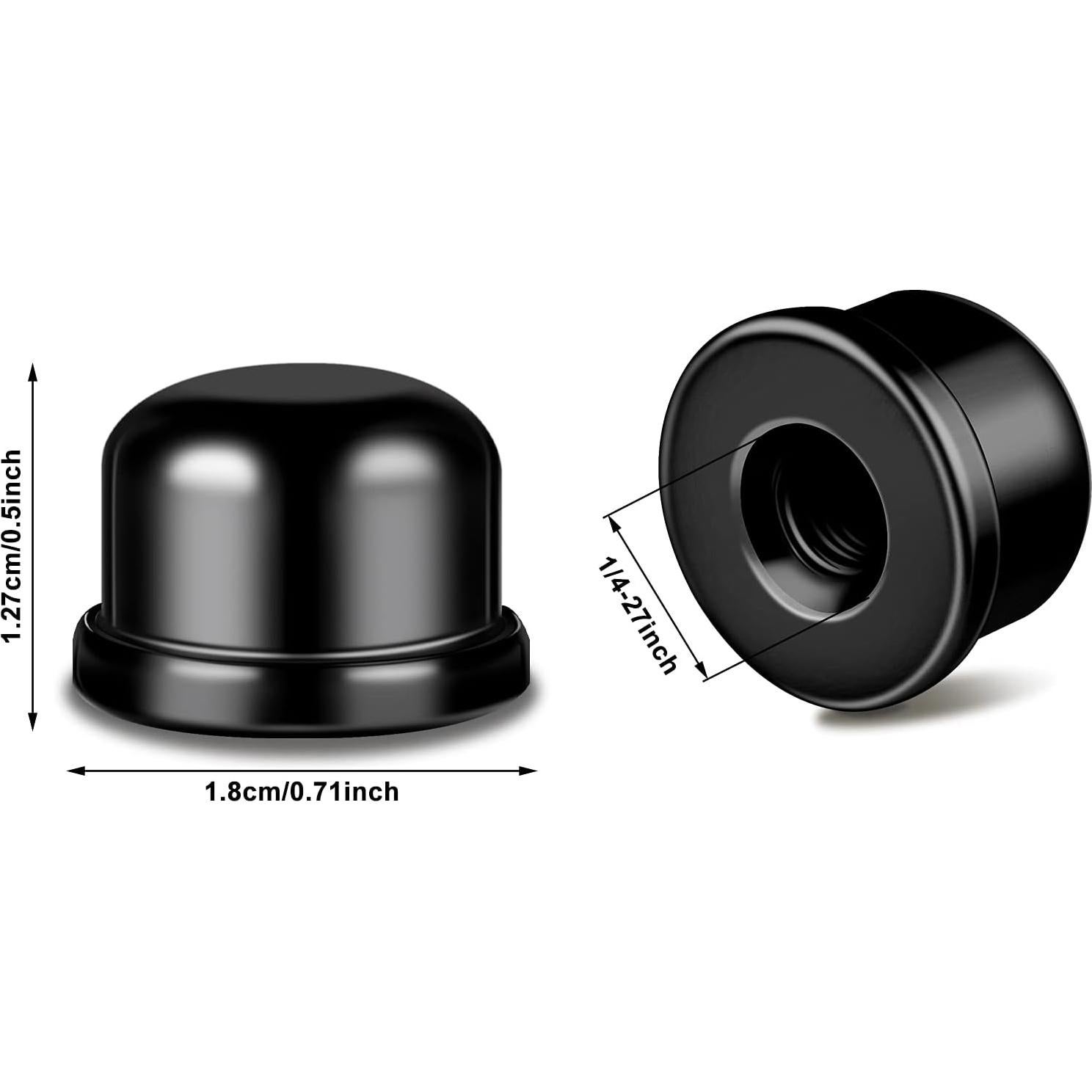 Finiales de Lámpara Honoson 8 Pcs 1.27 cm Negro