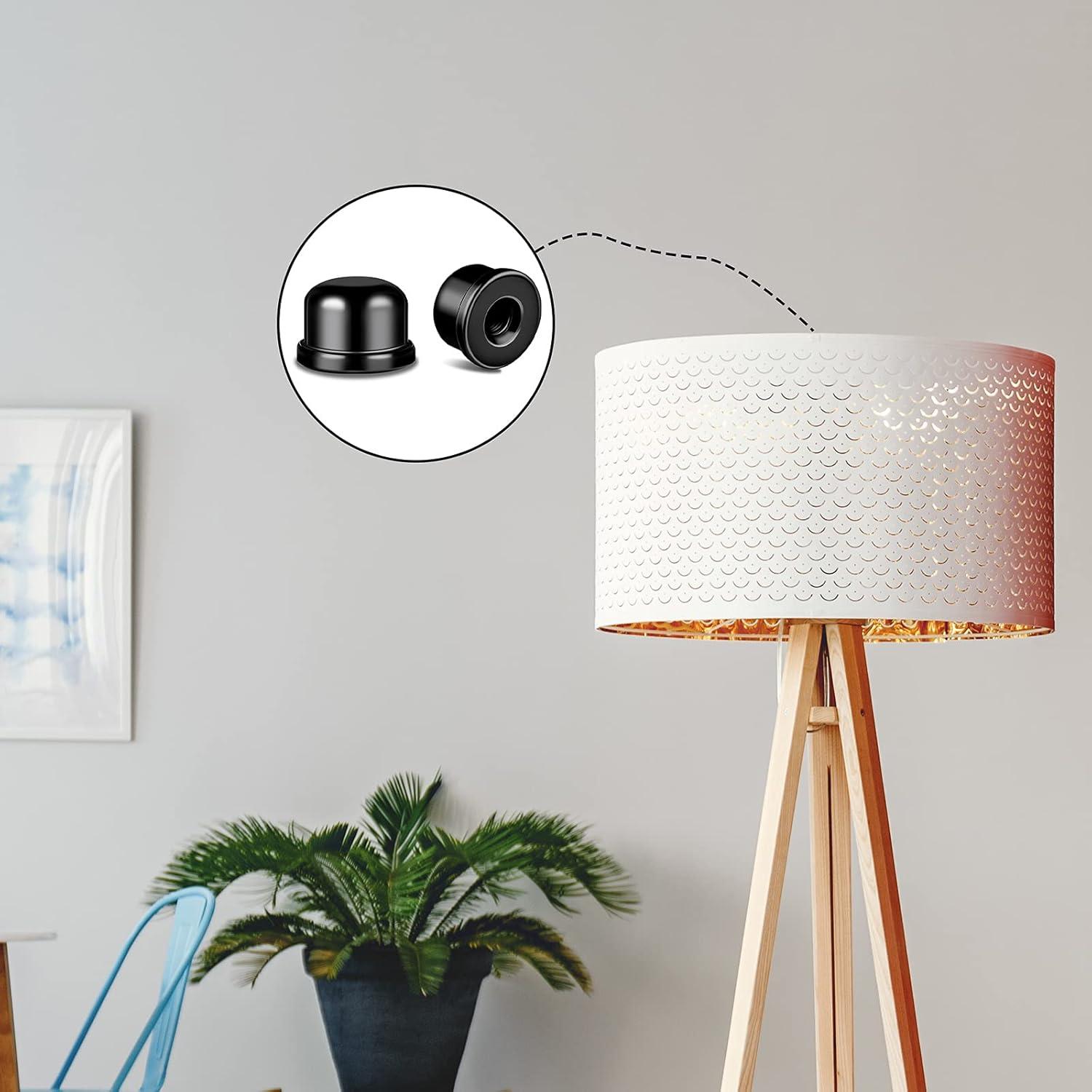 Finiales de Lámpara Honoson 8 Pcs 1.27 cm Negro