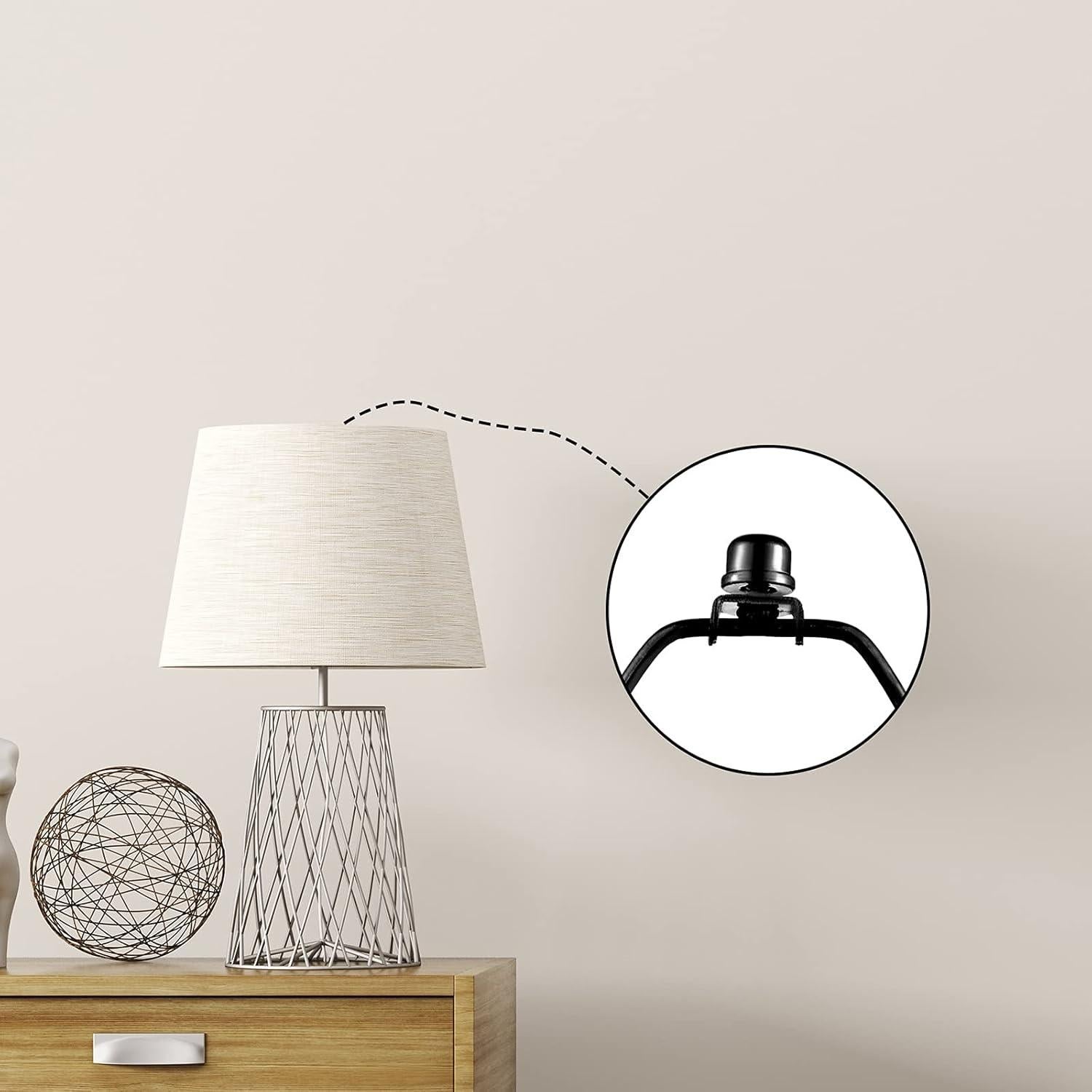 Finiales de Lámpara Honoson 8 Pcs 1.27 cm Negro