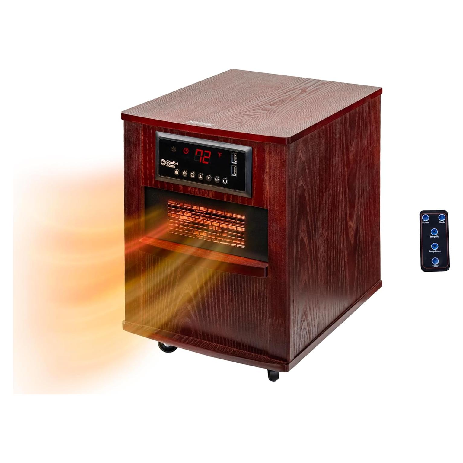 Calentador de Espacio Comfort Zone CZ2062C 1500W Infrarrojo USB