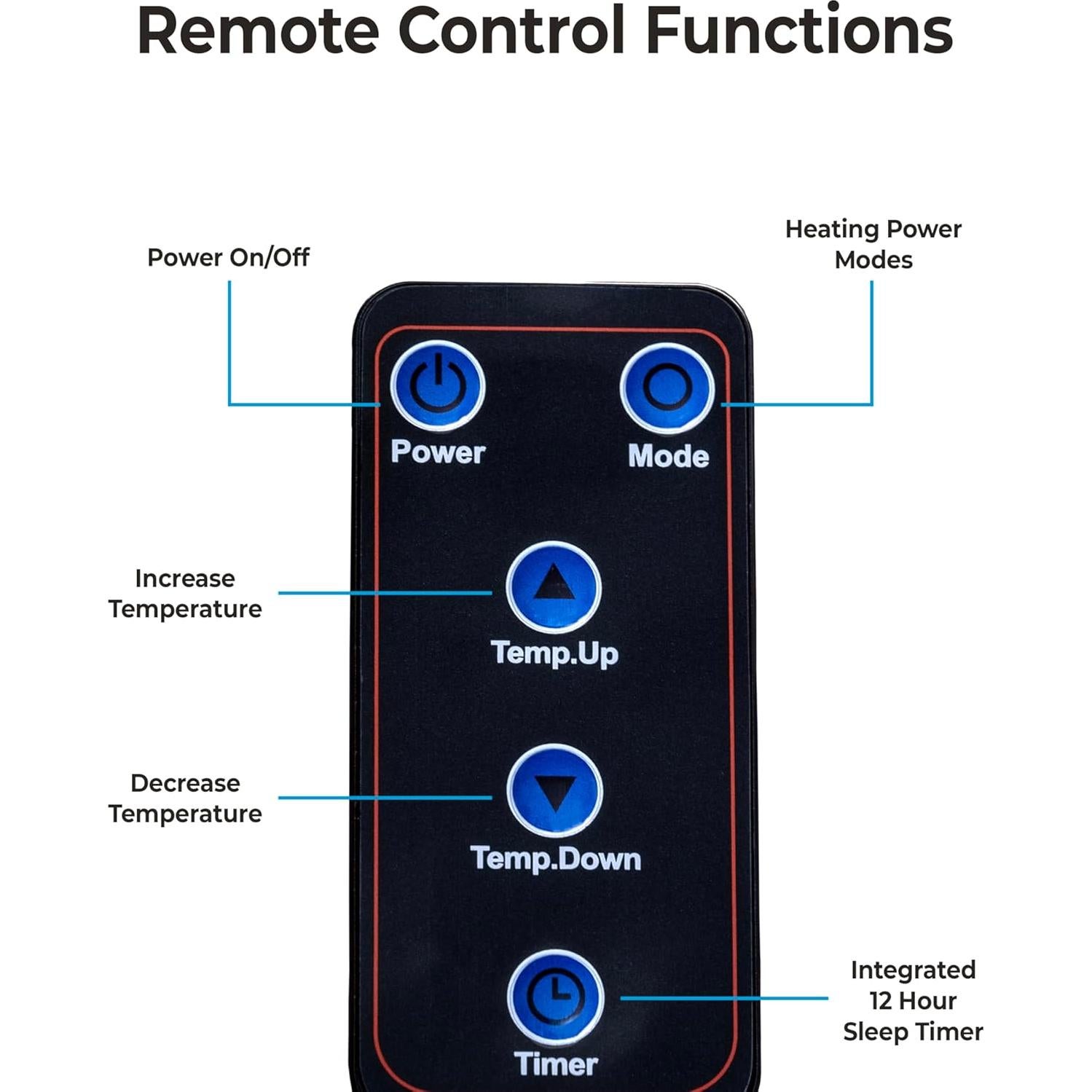 Calentador de Espacio Comfort Zone CZ2062C 1500W Infrarrojo USB