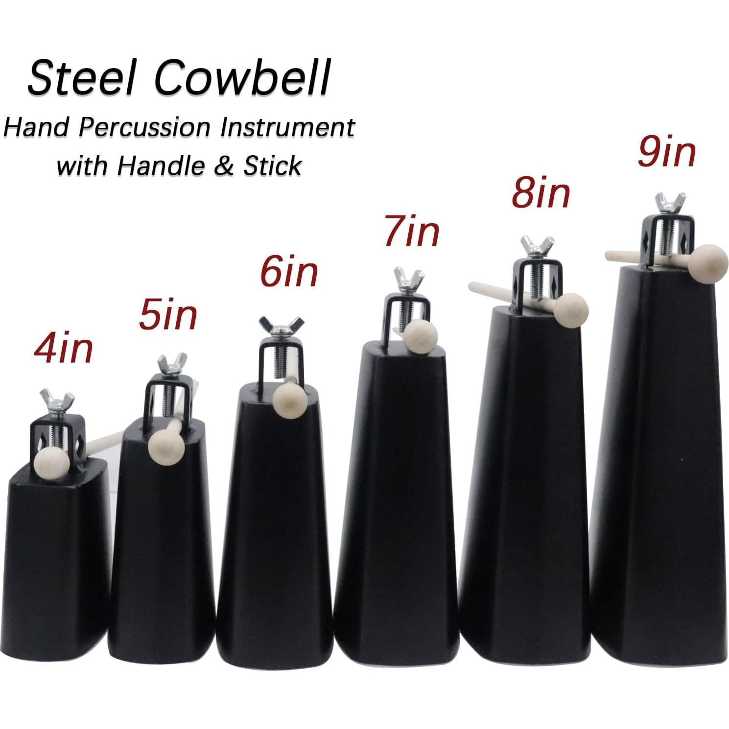 Campana de Acero CashBeat 20 cm con Palillo y Soporte