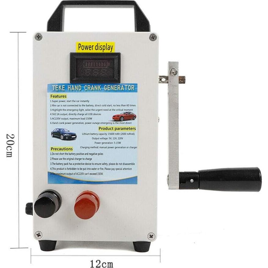 Generador Manual de Manivela CNCEST 150W USB Emergencia