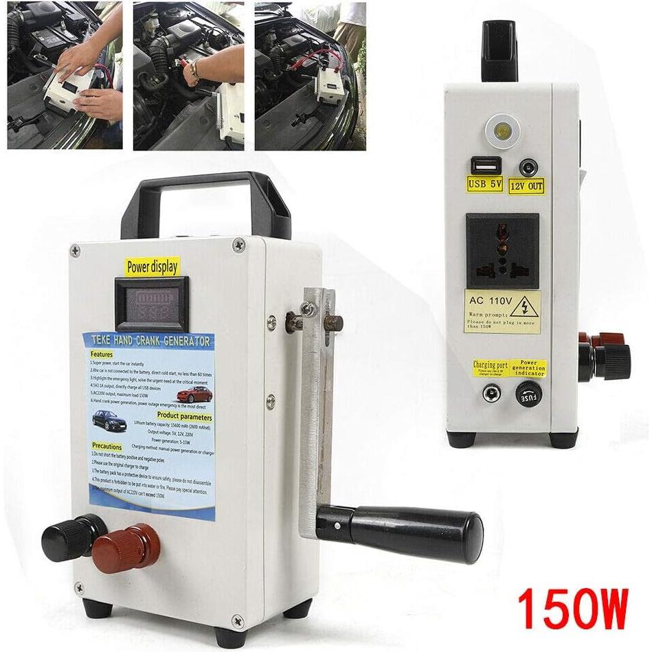 Generador Manual de Manivela CNCEST 150W USB Emergencia