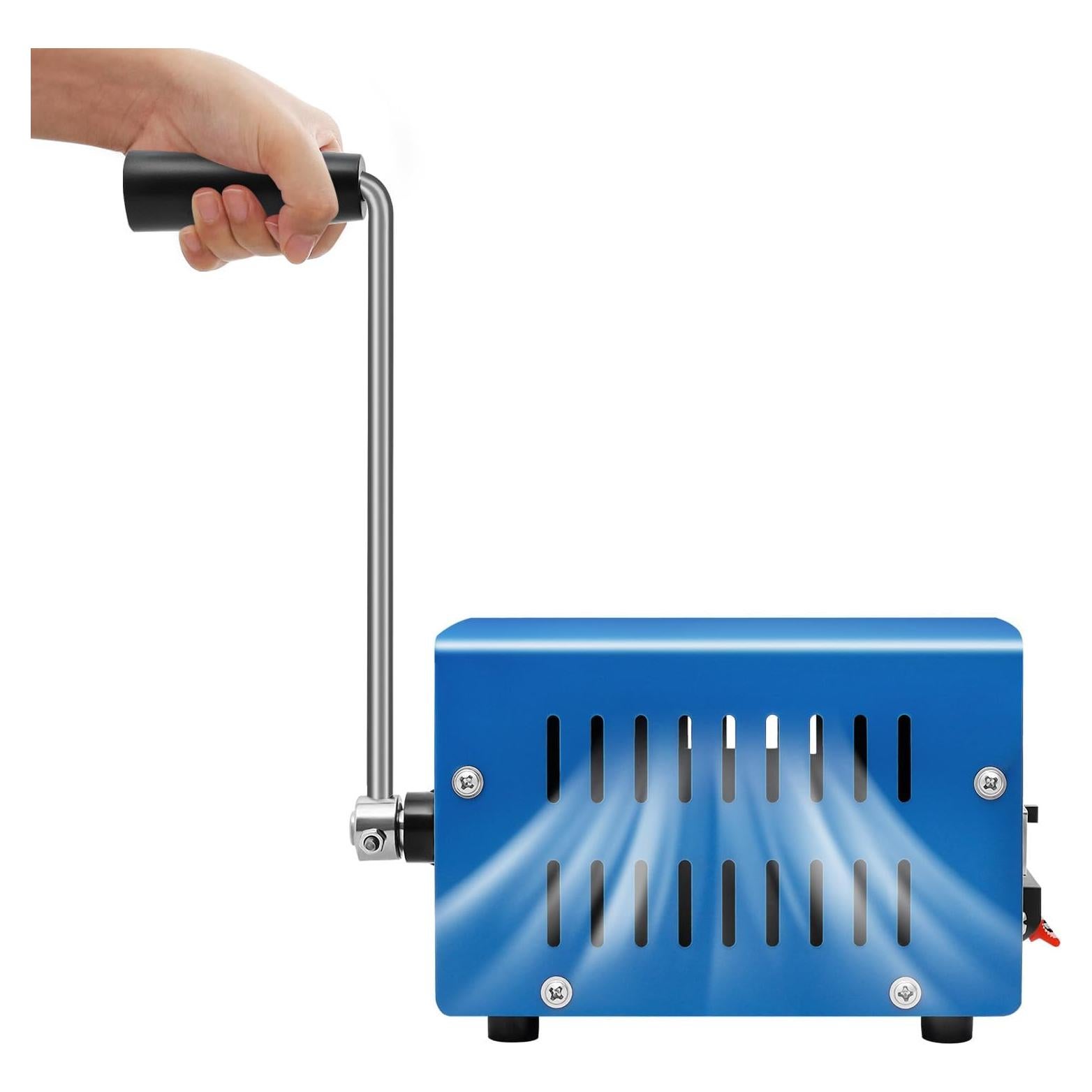 20W Portable Manual Crank Generator, Hand Crank Off Grid Living Supplies USB Charger 5''x3.39''x3.46'', Free Energy Small Camping Generator for Travel Hiking Survial