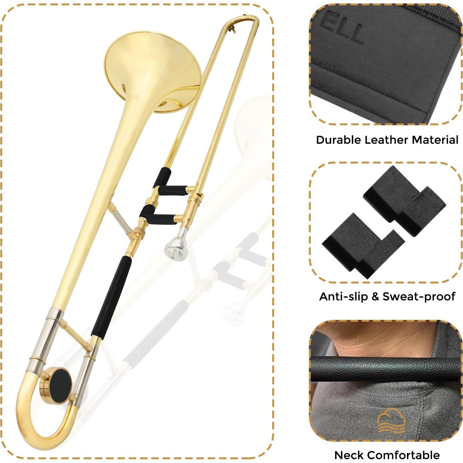 Conjunto Protectores para Trompeta ROWELL Cuero Antideslizante