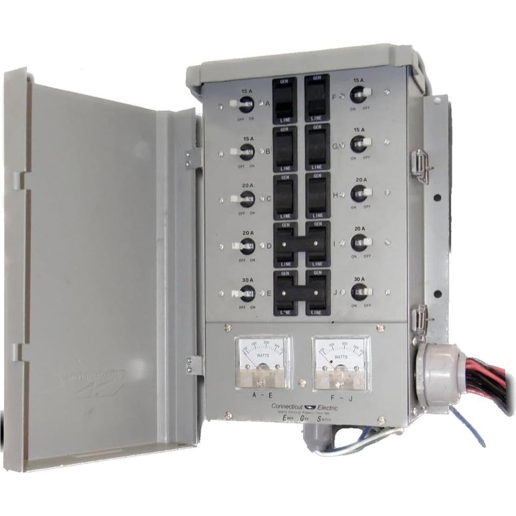 Interruptor de Transferencia Connecticut Electric 50A 10 Circuitos