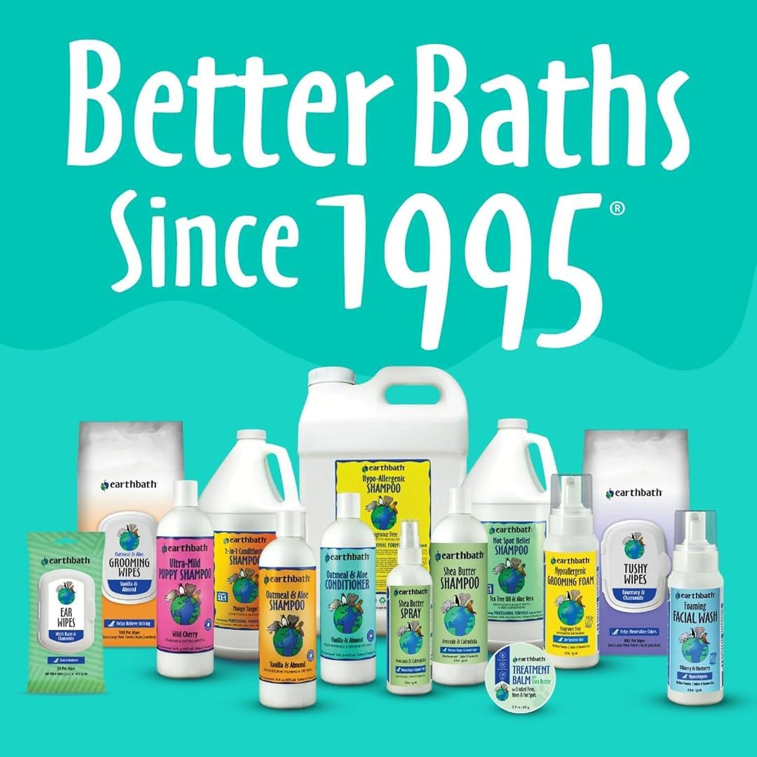 Toallitas para Perros earthbath 100 Contenido Vainilla y Almendra