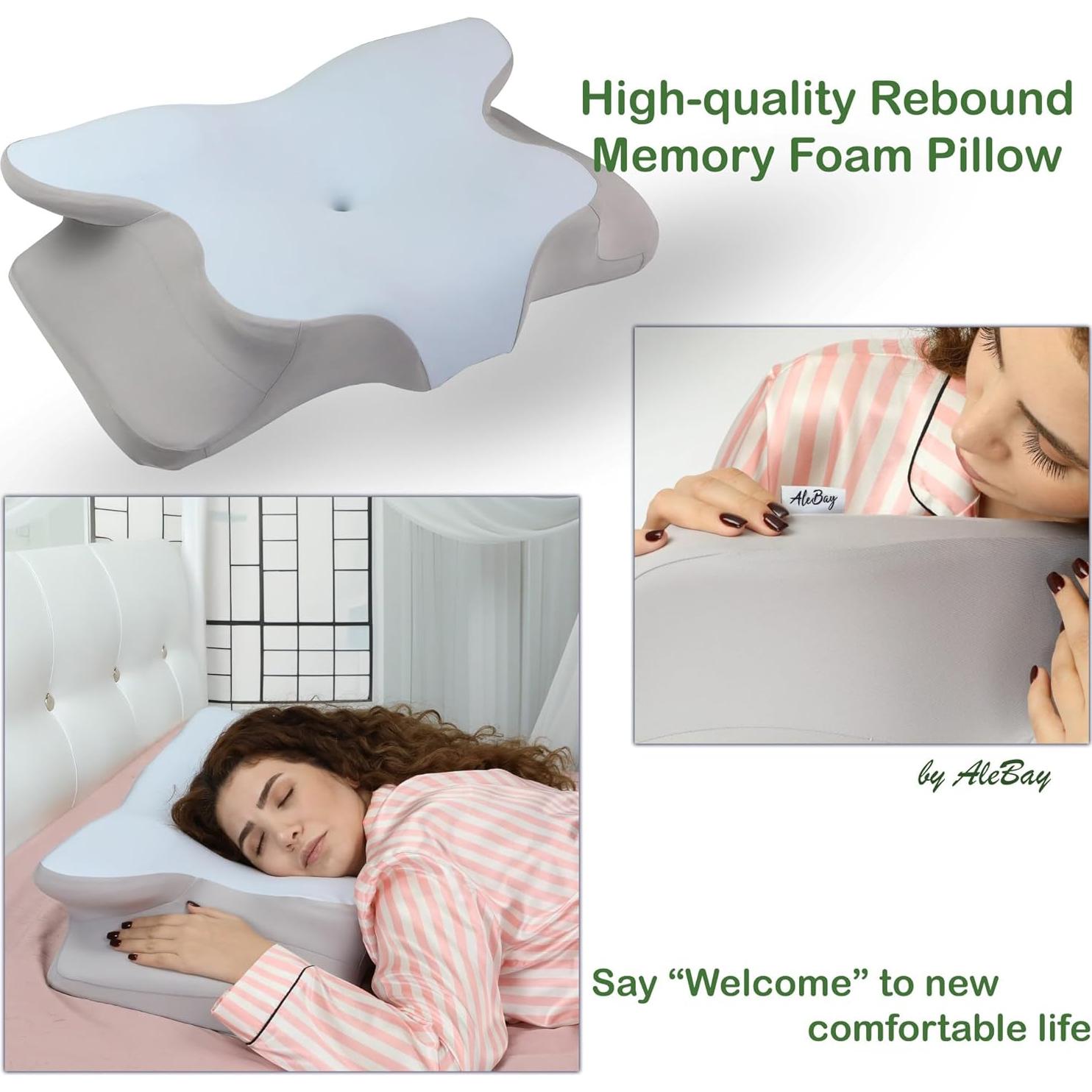 Almohada Cervical Ortopédica AleBay X-Large Espuma Memoria Refrigerante