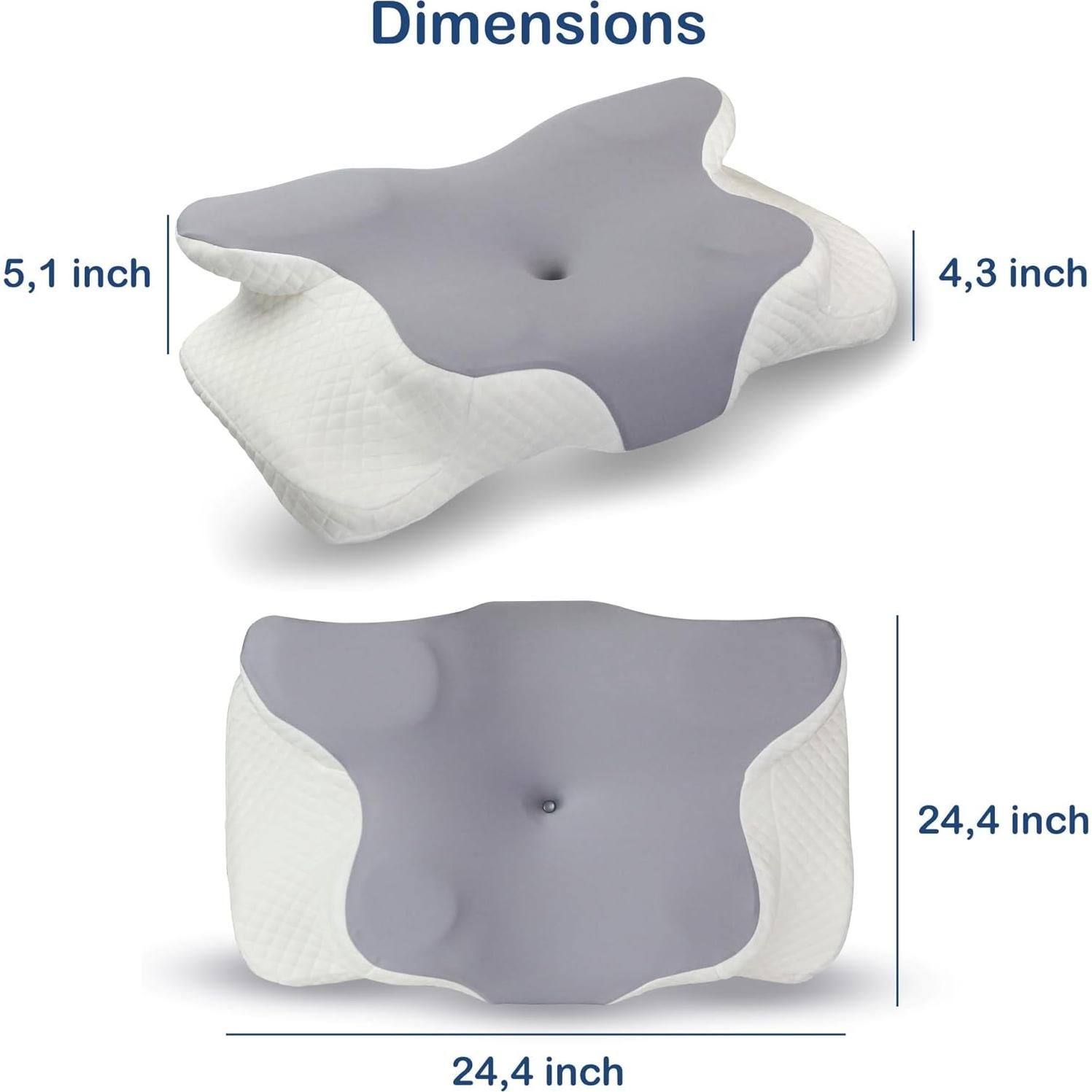Almohada Cervical Ortopédica AleBay X-Large Espuma Memoria Refrigerante