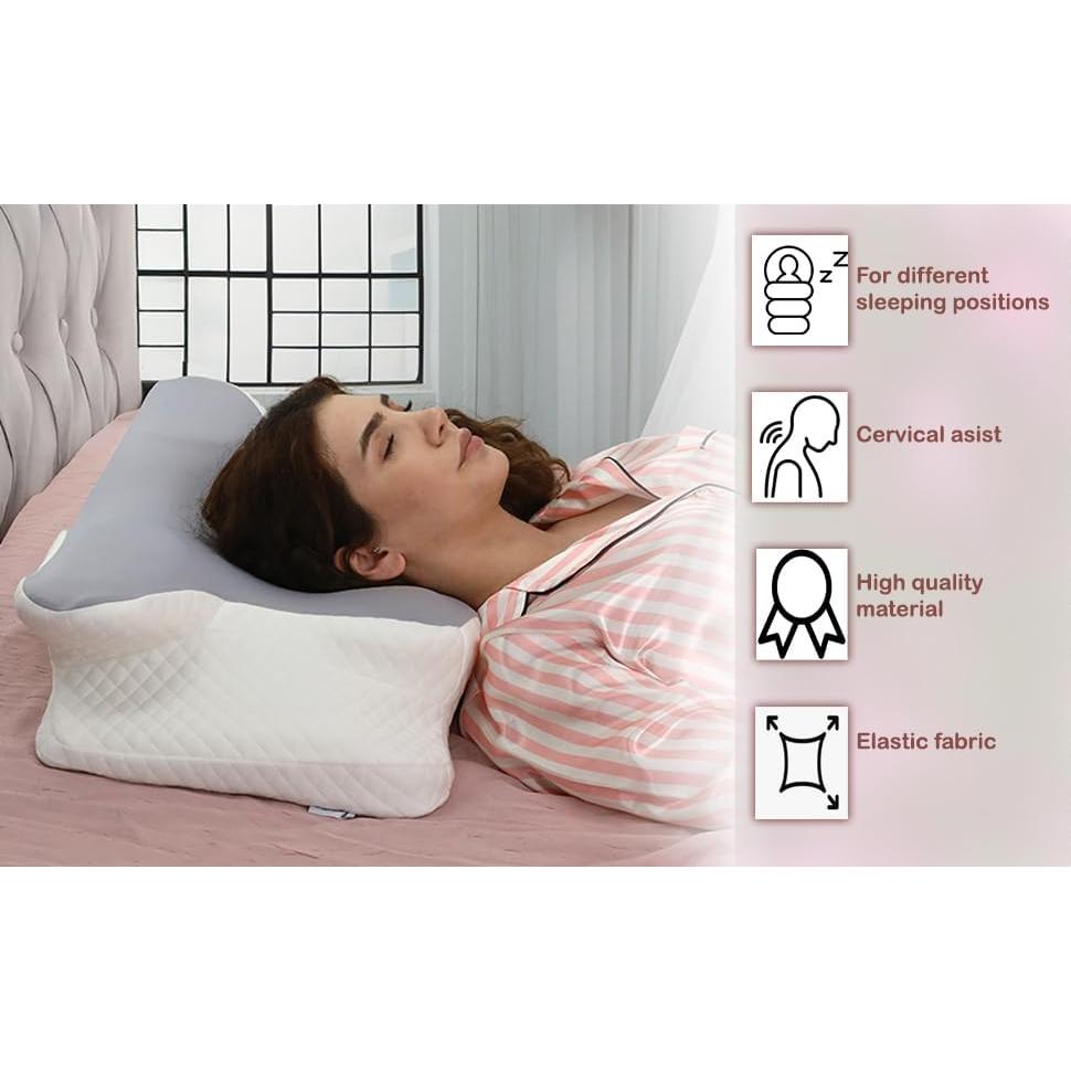 Almohada Cervical Ortopédica AleBay X-Large Espuma Memoria Refrigerante