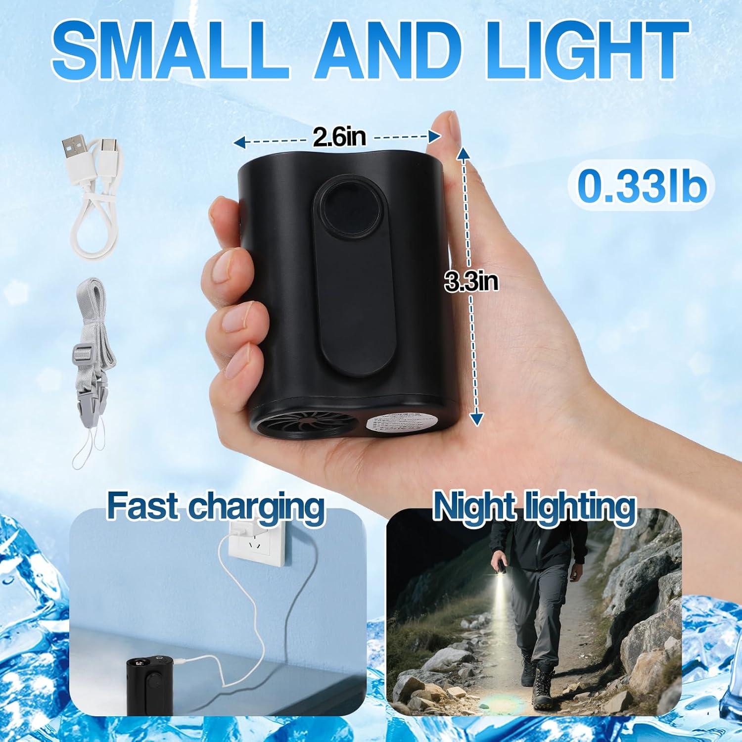 Ventilador Personal Portátil Beeplove Negro 5 Velocidades USB-C