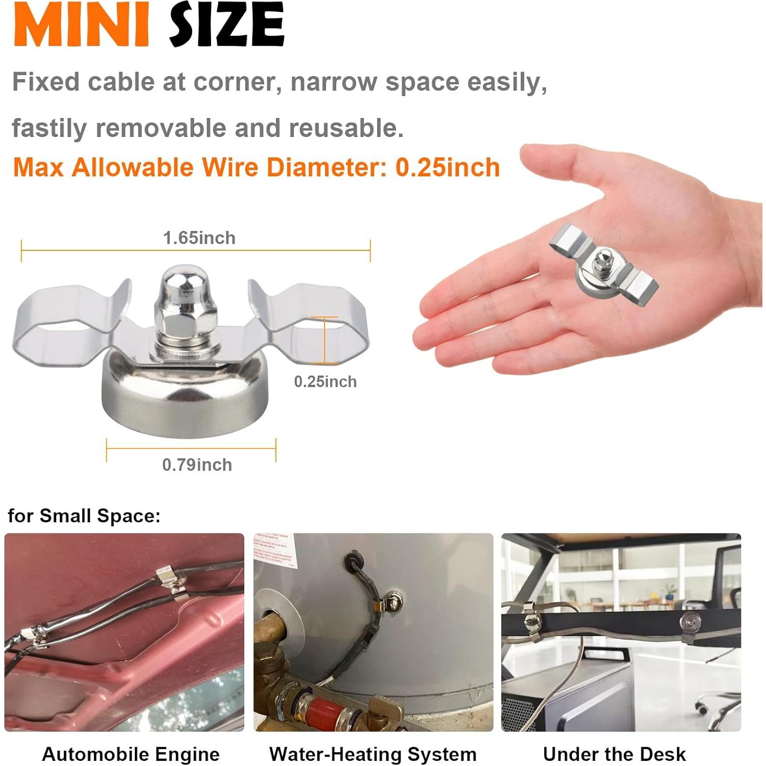 Fijadores Magnéticos Fuertes SKNOOY 6PC para Cables Planos