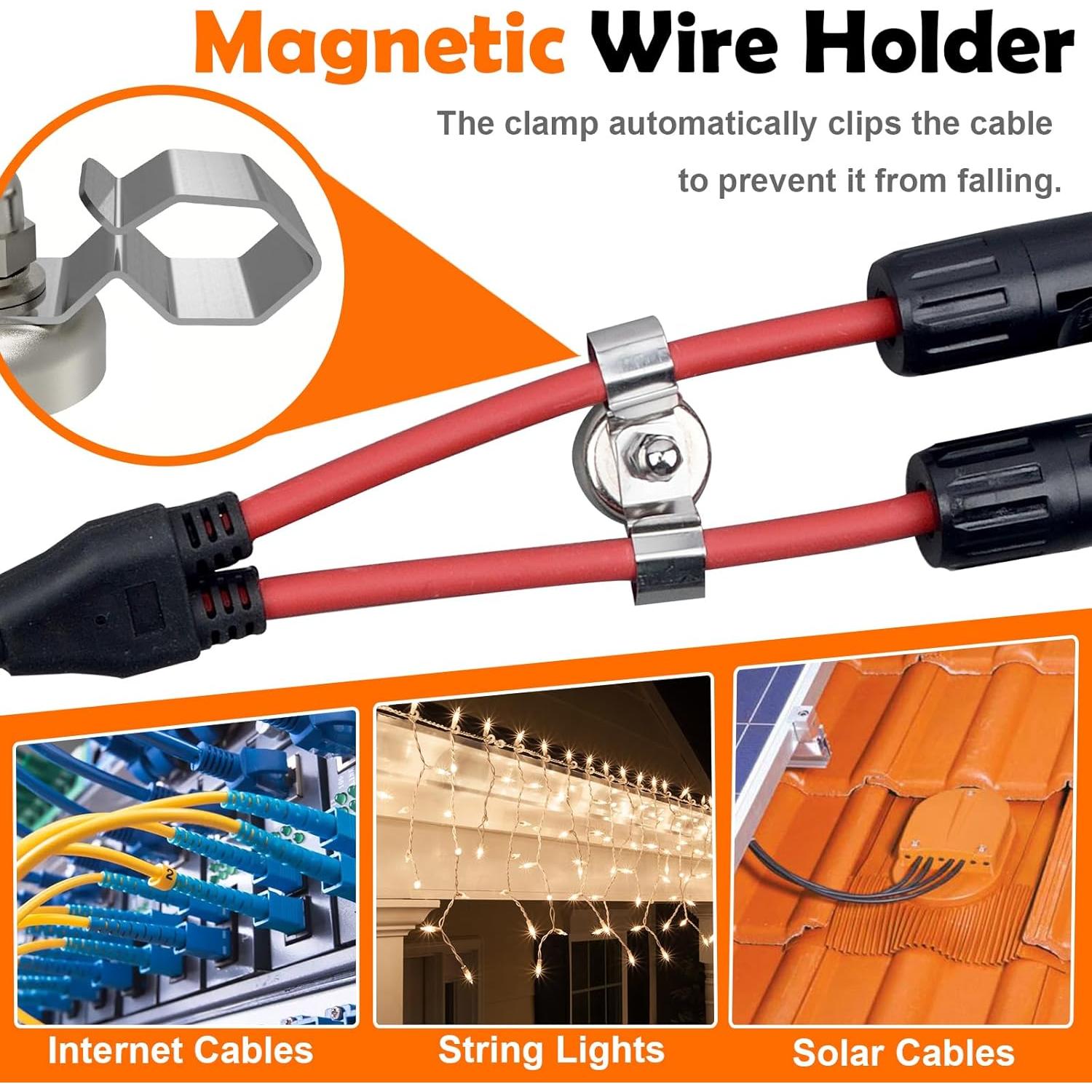 Fijadores Magnéticos Fuertes SKNOOY 6PC para Cables Planos