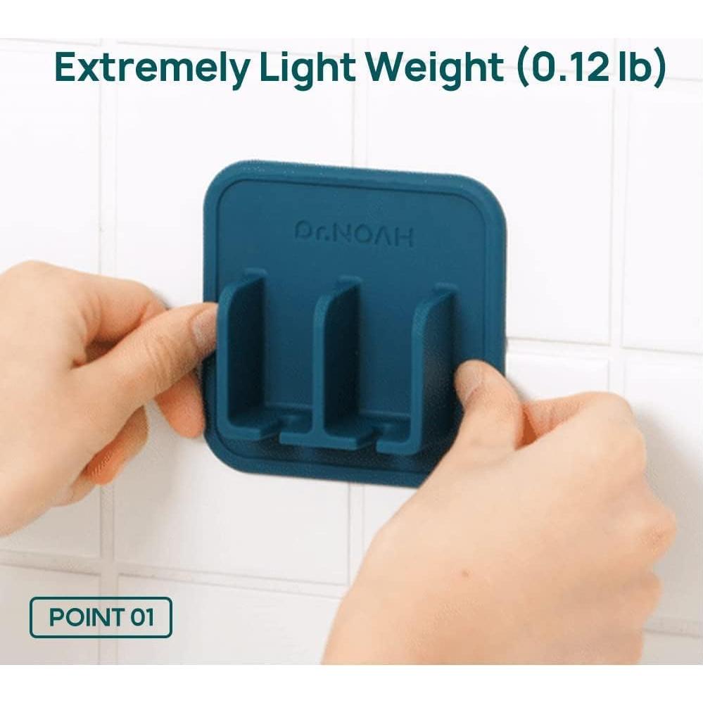 Soporte de Cepillo de Dientes de Silicona Dr.NOAH Verde Pared