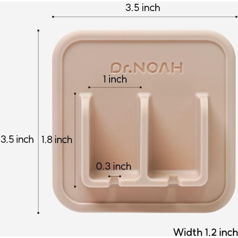 Soporte de Cepillo de Dientes de Silicona Dr.NOAH Verde Pared