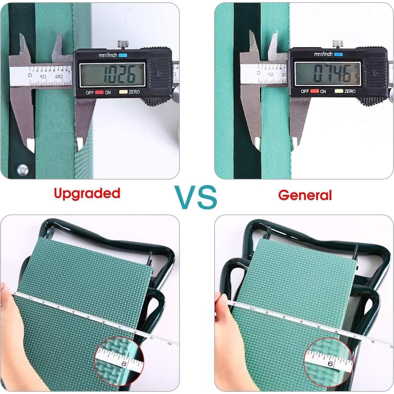 Taburete de Jardinería 2 en 1 Ohuhu Verde con Almohadilla EVA