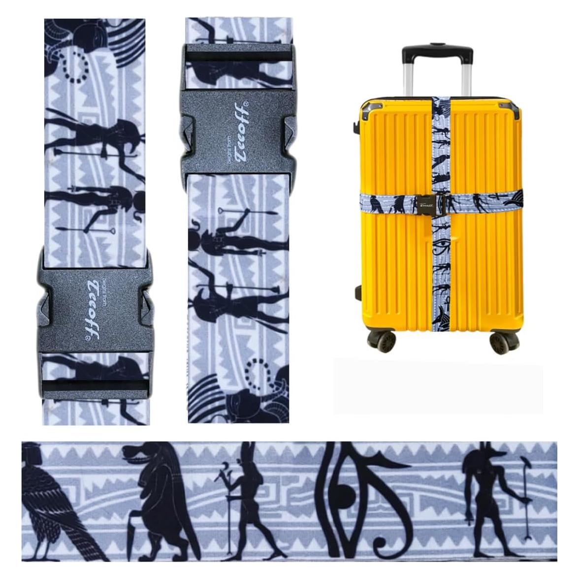 Correas de Equipaje Teeoff Ajustables 220cm 2 Paquete Negro