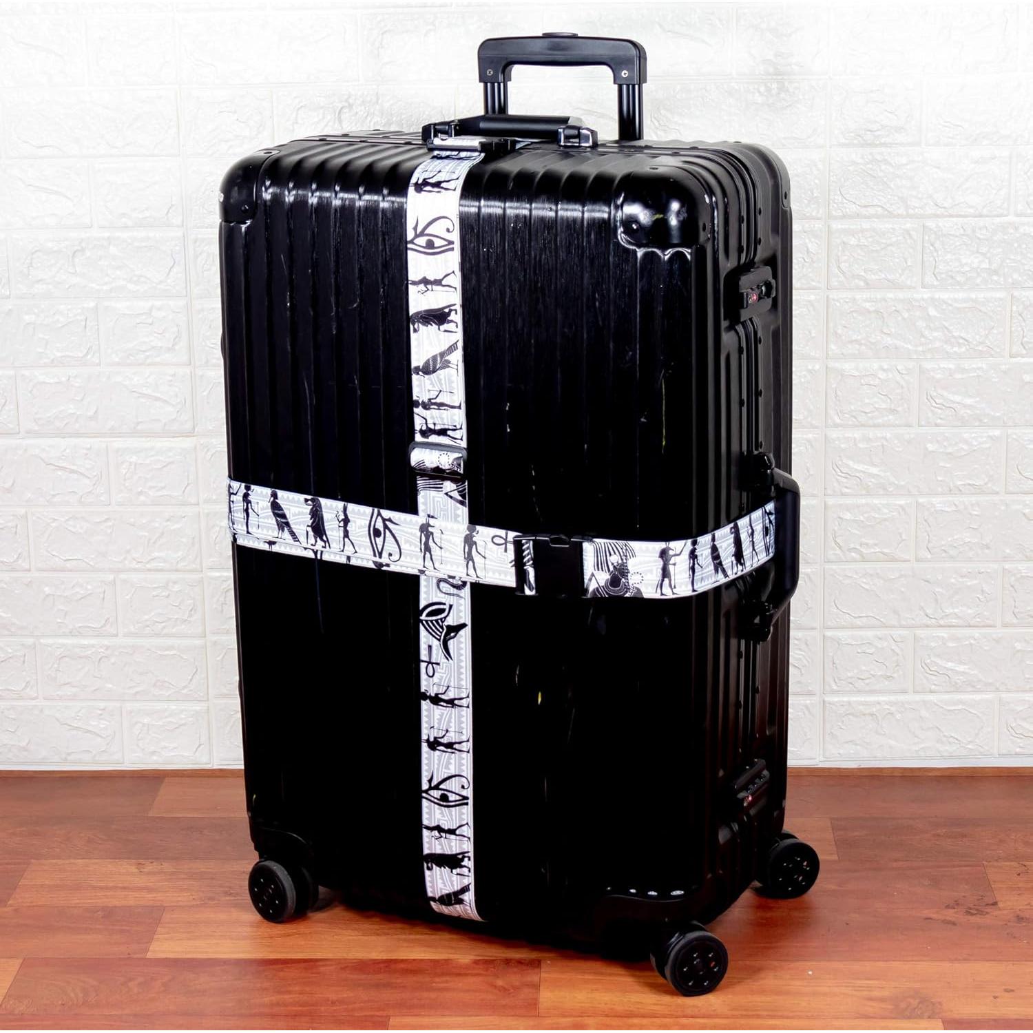 Correas de Equipaje Teeoff Ajustables 220cm 2 Paquete Negro