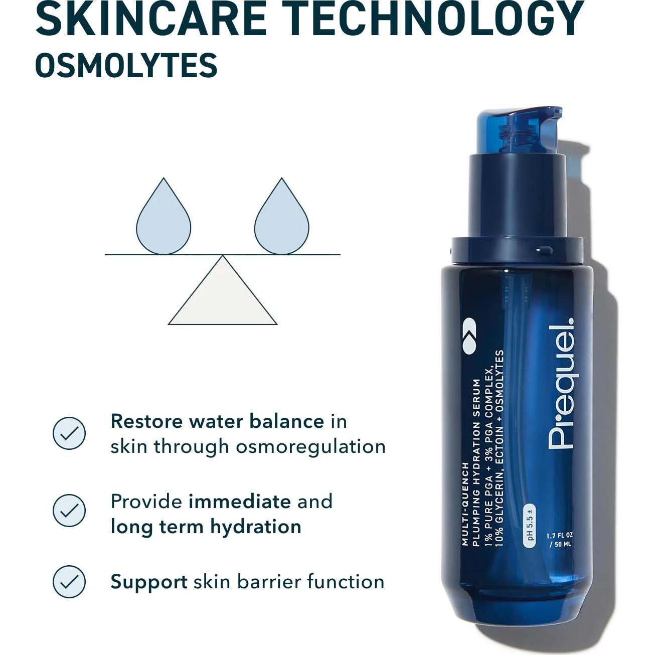 Suero Hidratante Facial Prequel Multi-Quench 48ml para Piel Seca