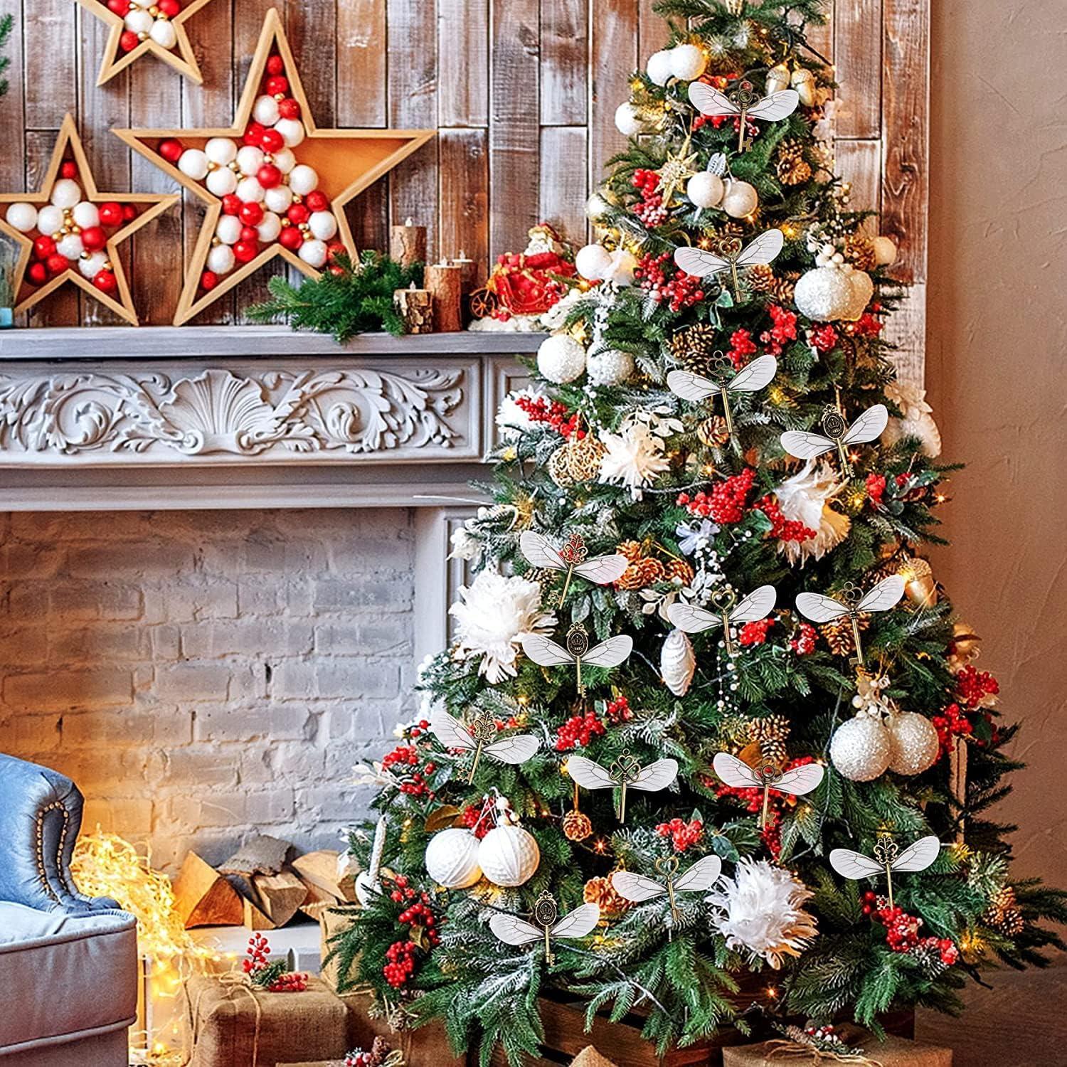 SANNIX 50 Llaves Esqueleto Vintage con Alas de Libélula