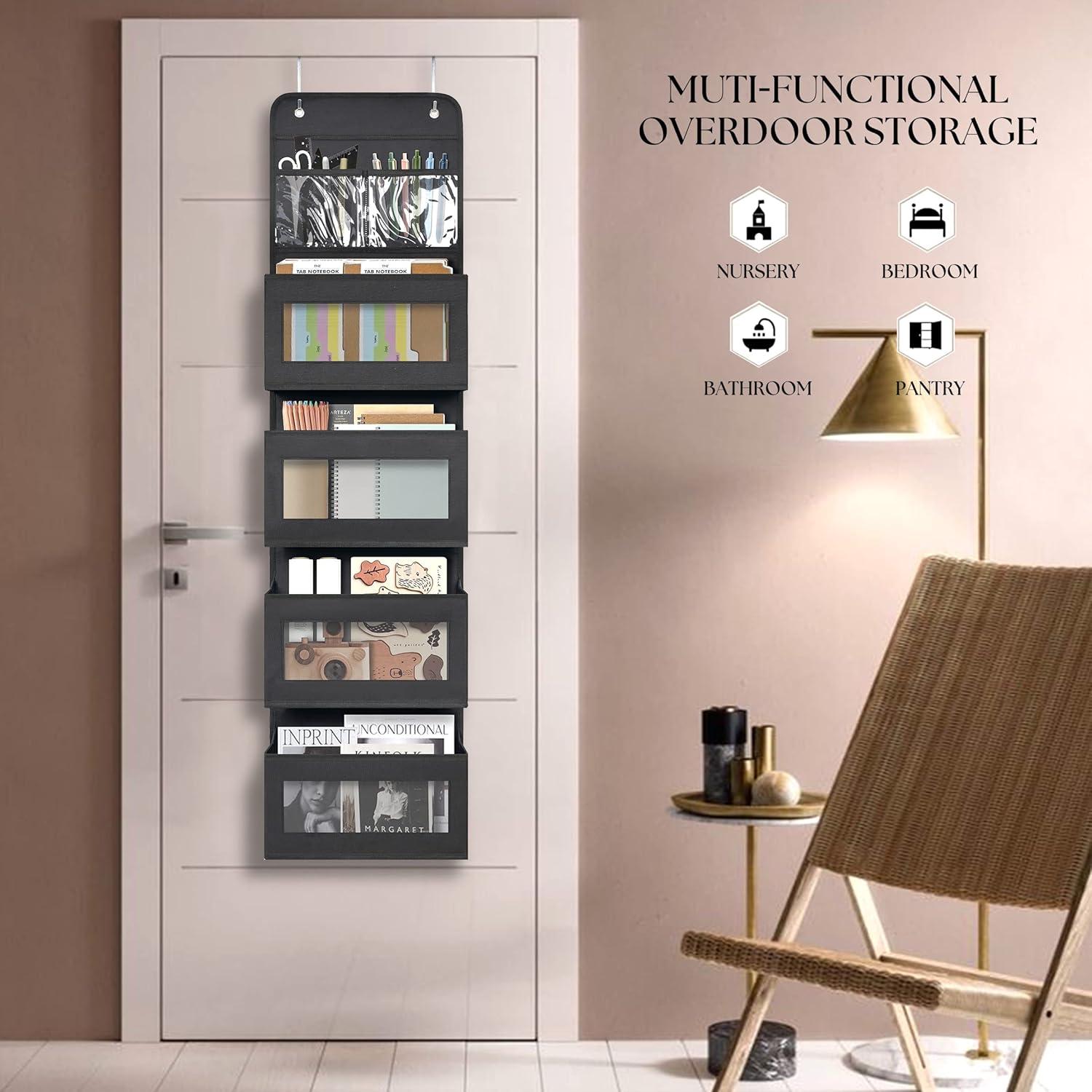 Organizador de Puerta Giraffe Creation 4 Bolsillos Negro