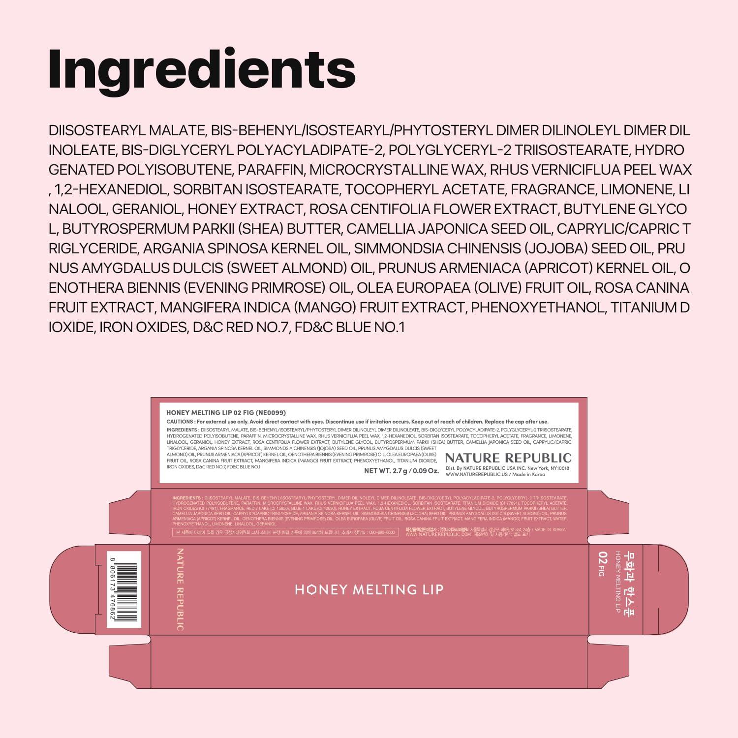 Barras de Labios Nature Republic 02 Higo Hidratante Brillante