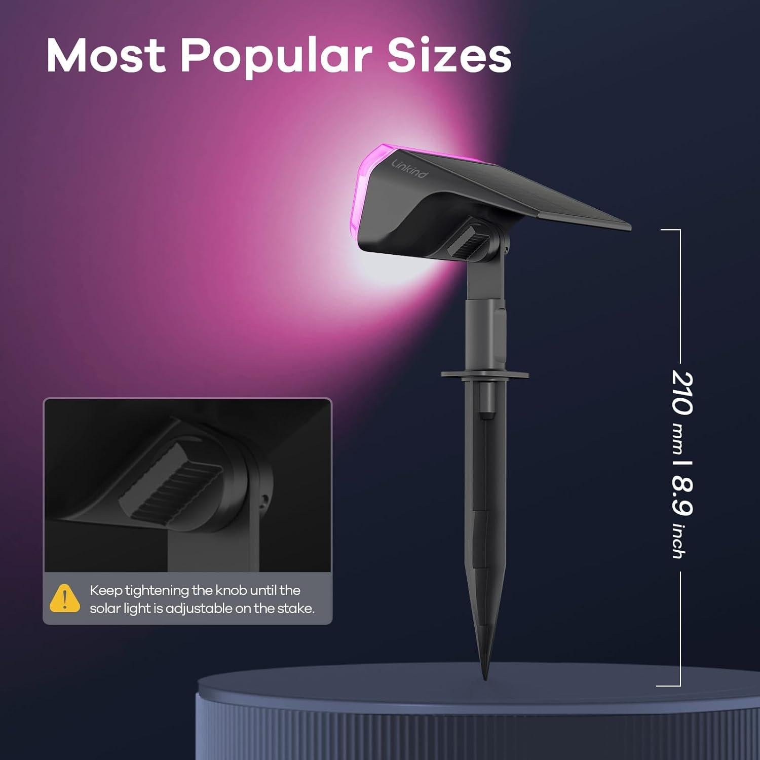 Luces Solares Linkind 4 Paquete Multicolor 10 Modos IP67