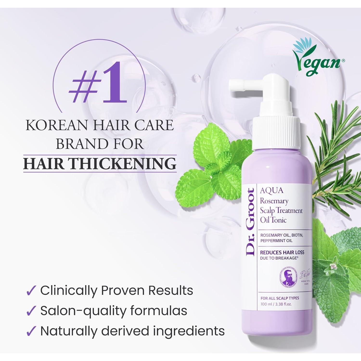 Tónico de Aceite de Romero y Menta Dr.Groot 100ml - Crecimiento Cabello